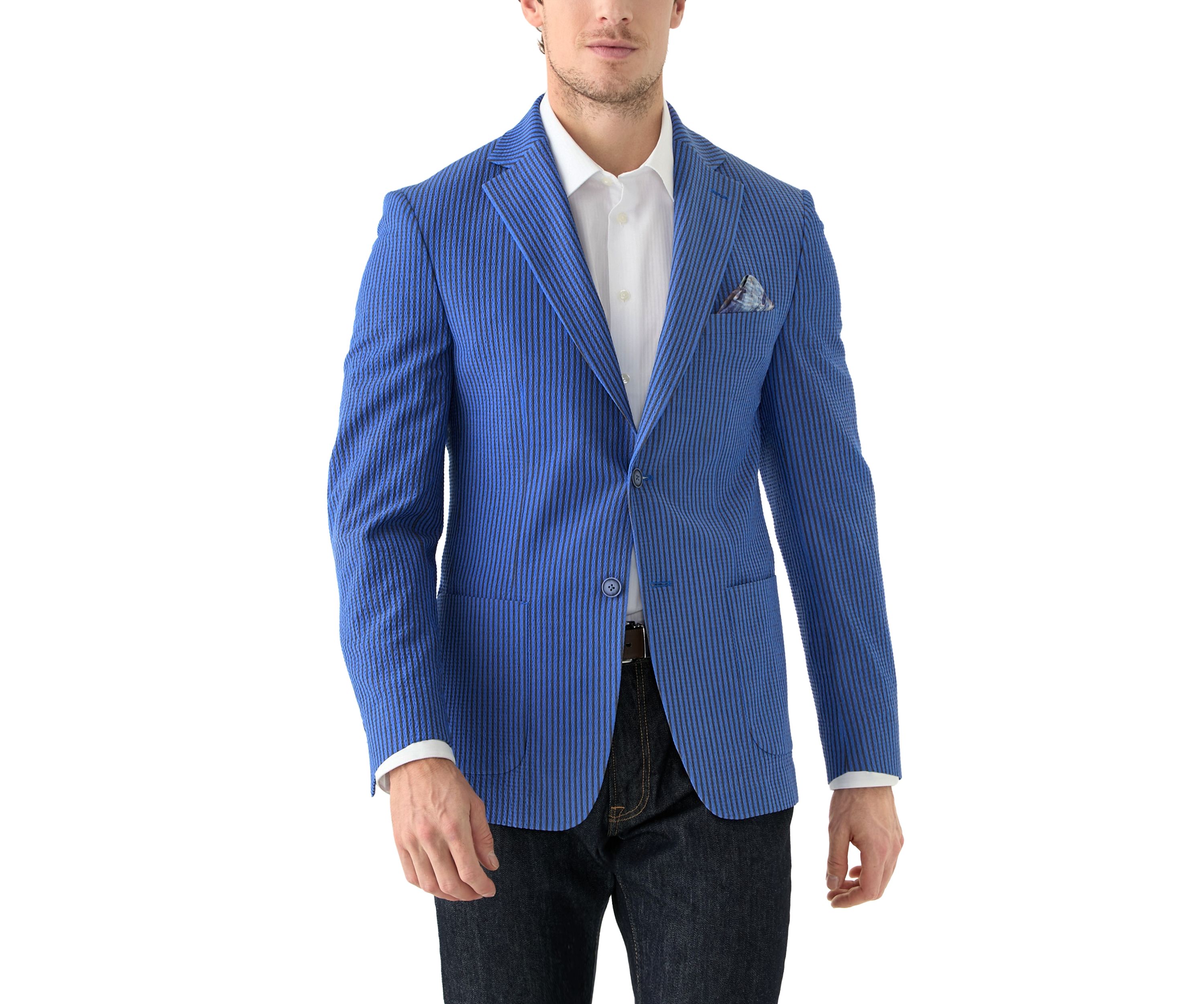 Single Breasted 2-Button Front Sport Coat 