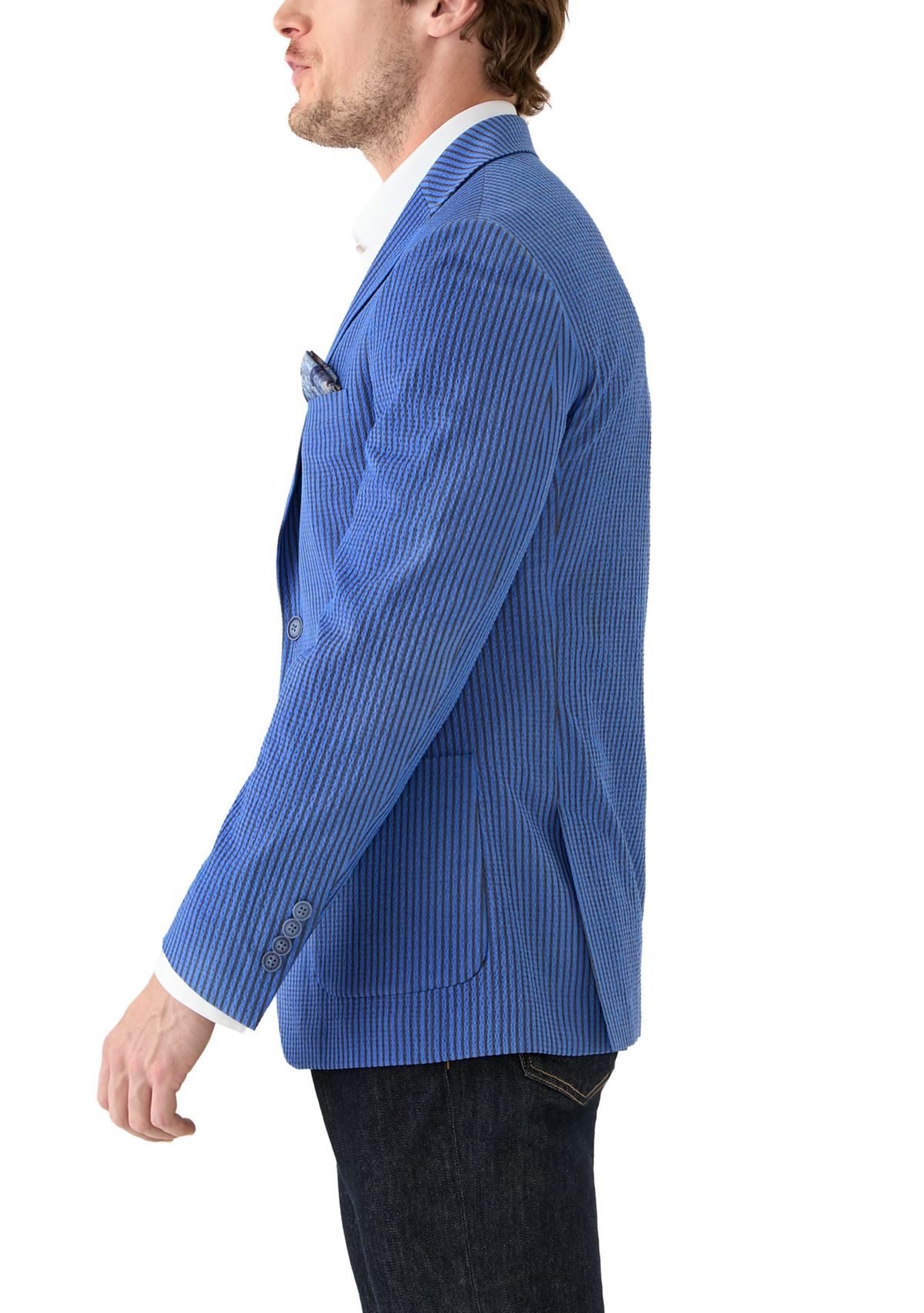 Single Breasted 2-Button Front Sport Coat 