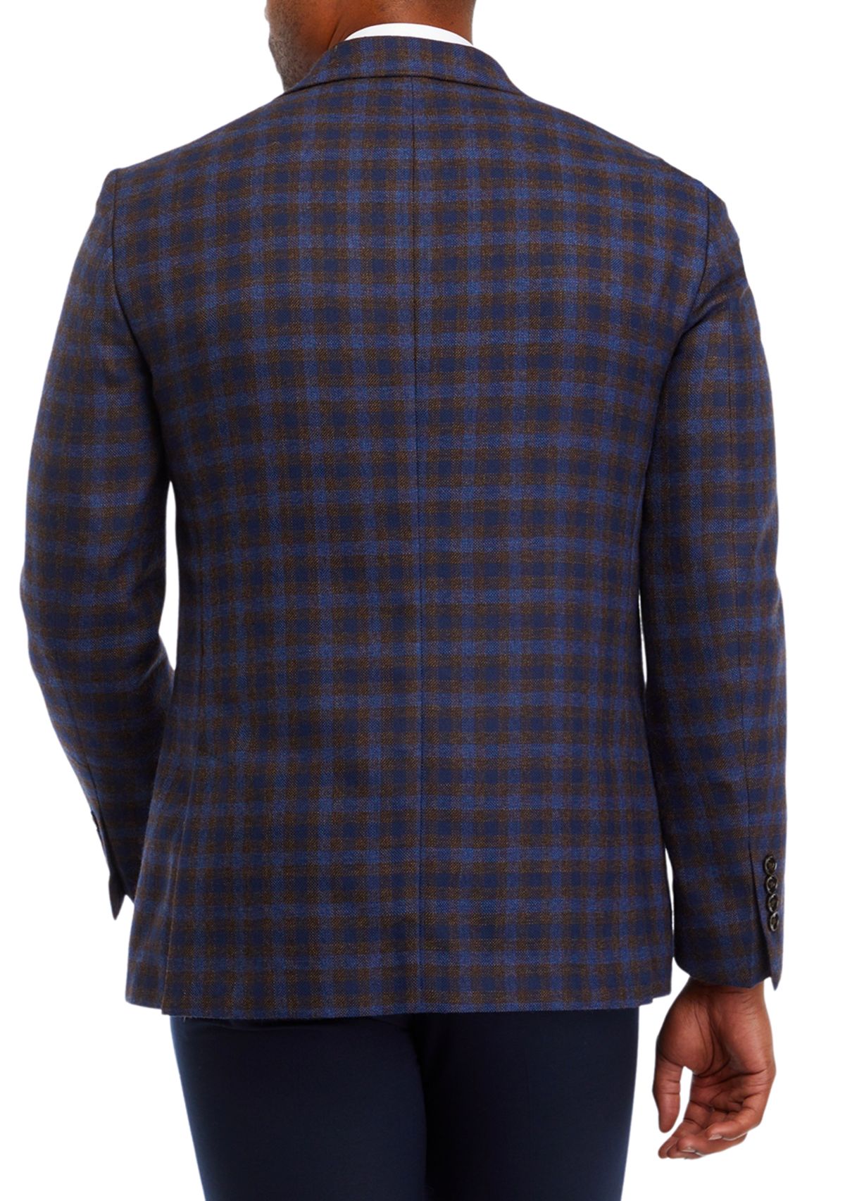 Brown Blue Check Sport Coat 