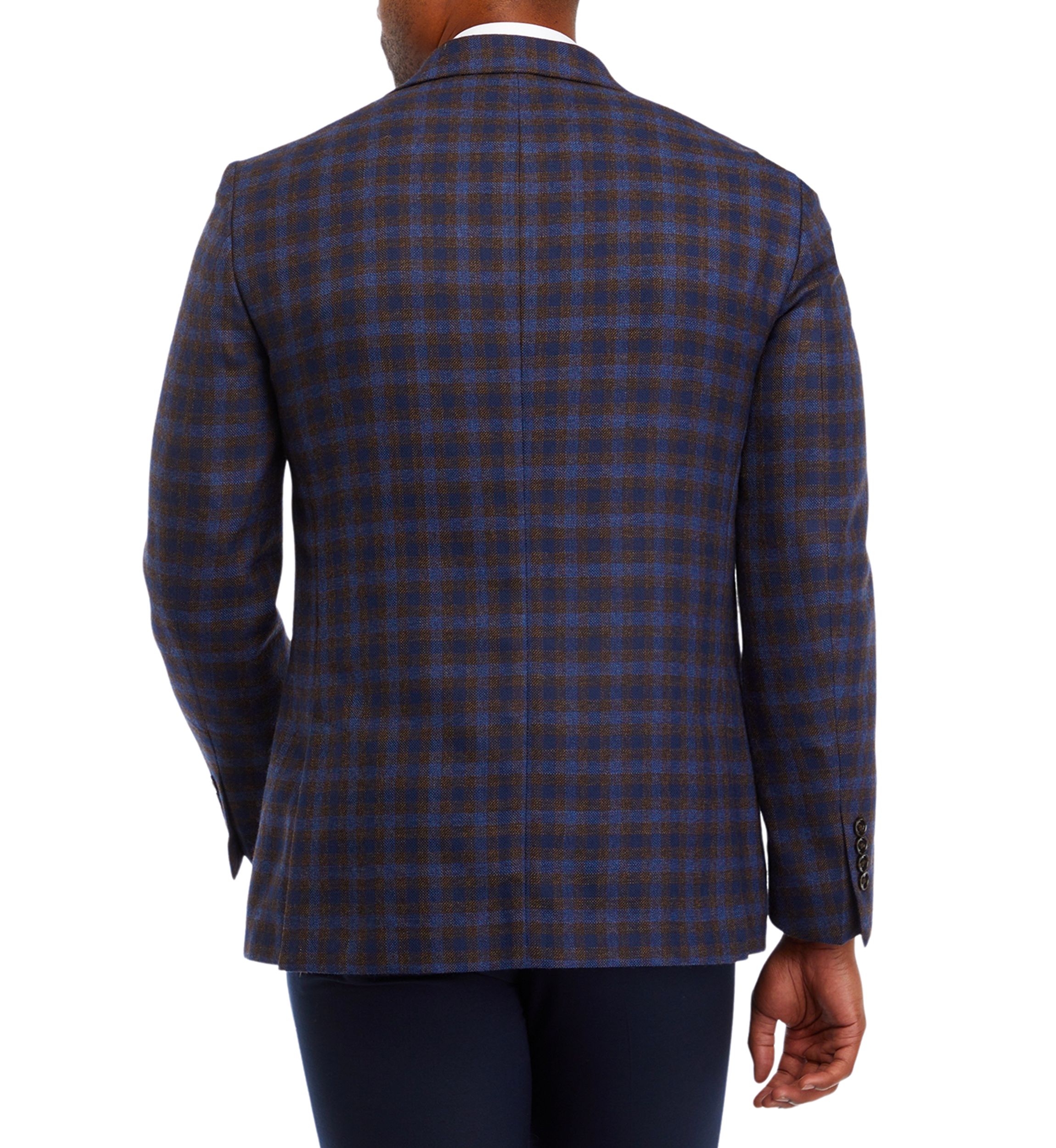 Brown Blue Check Sport Coat 