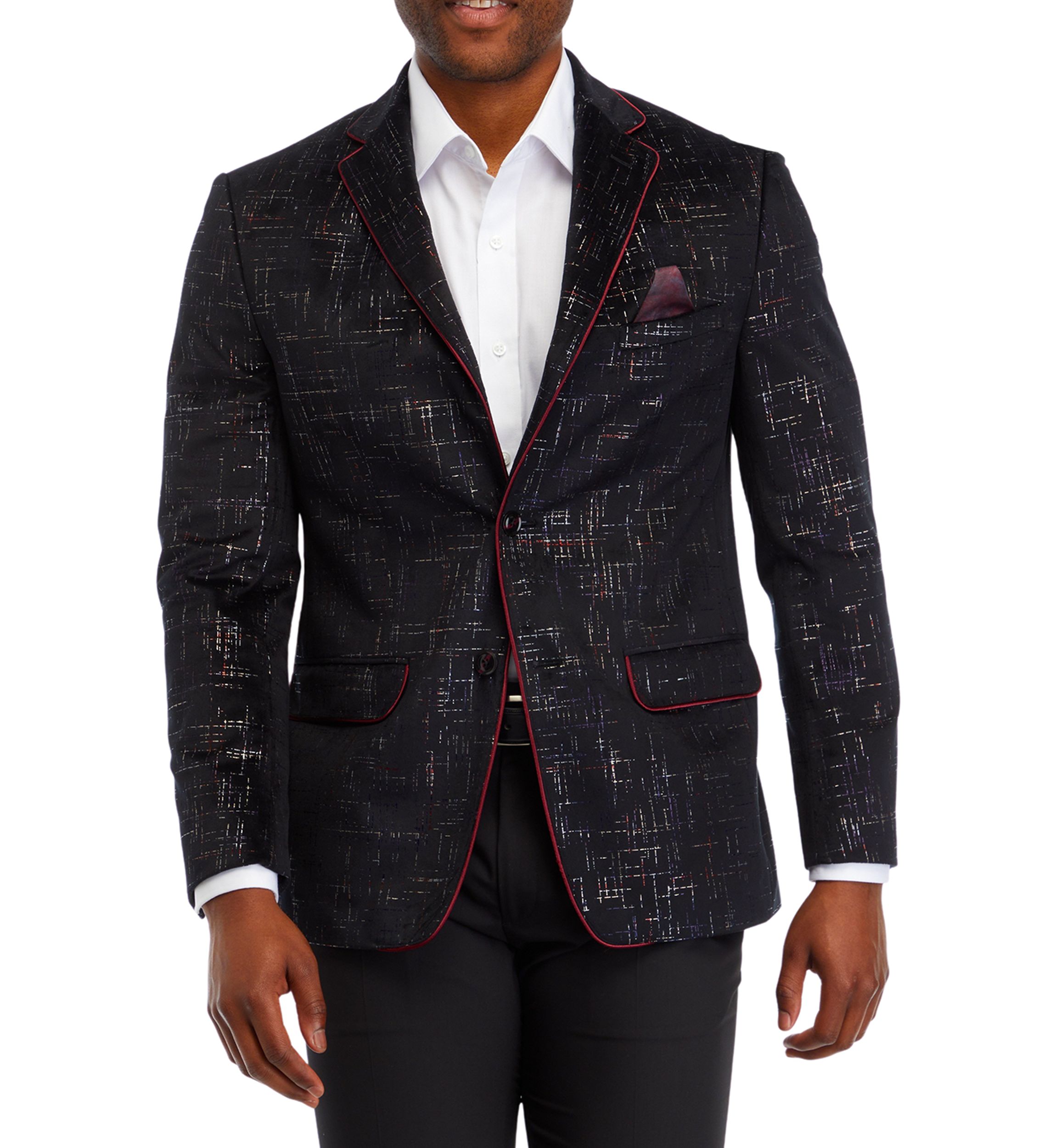 Formal Black Pattern Sport Coat 