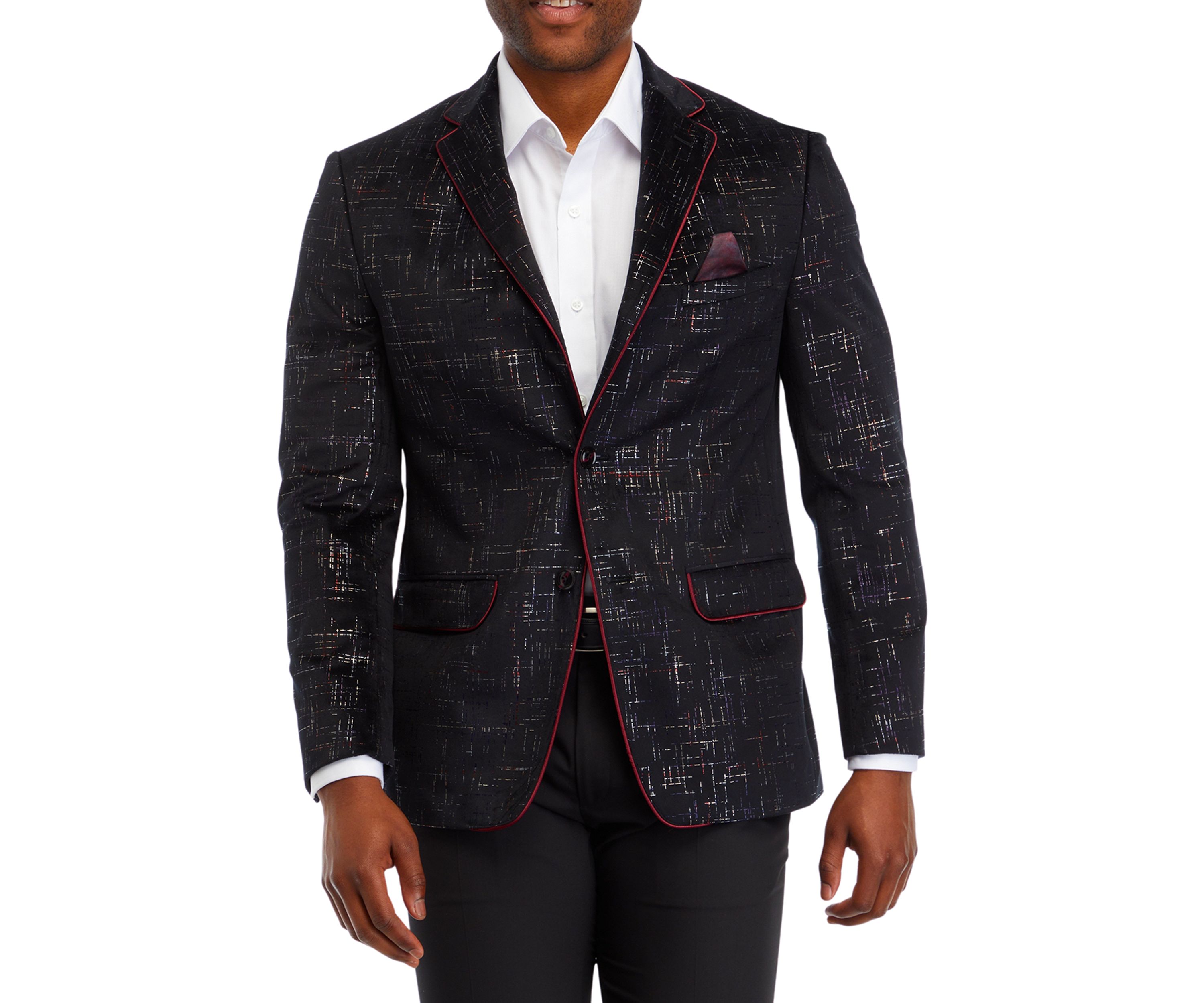 Formal Black Pattern Sport Coat 