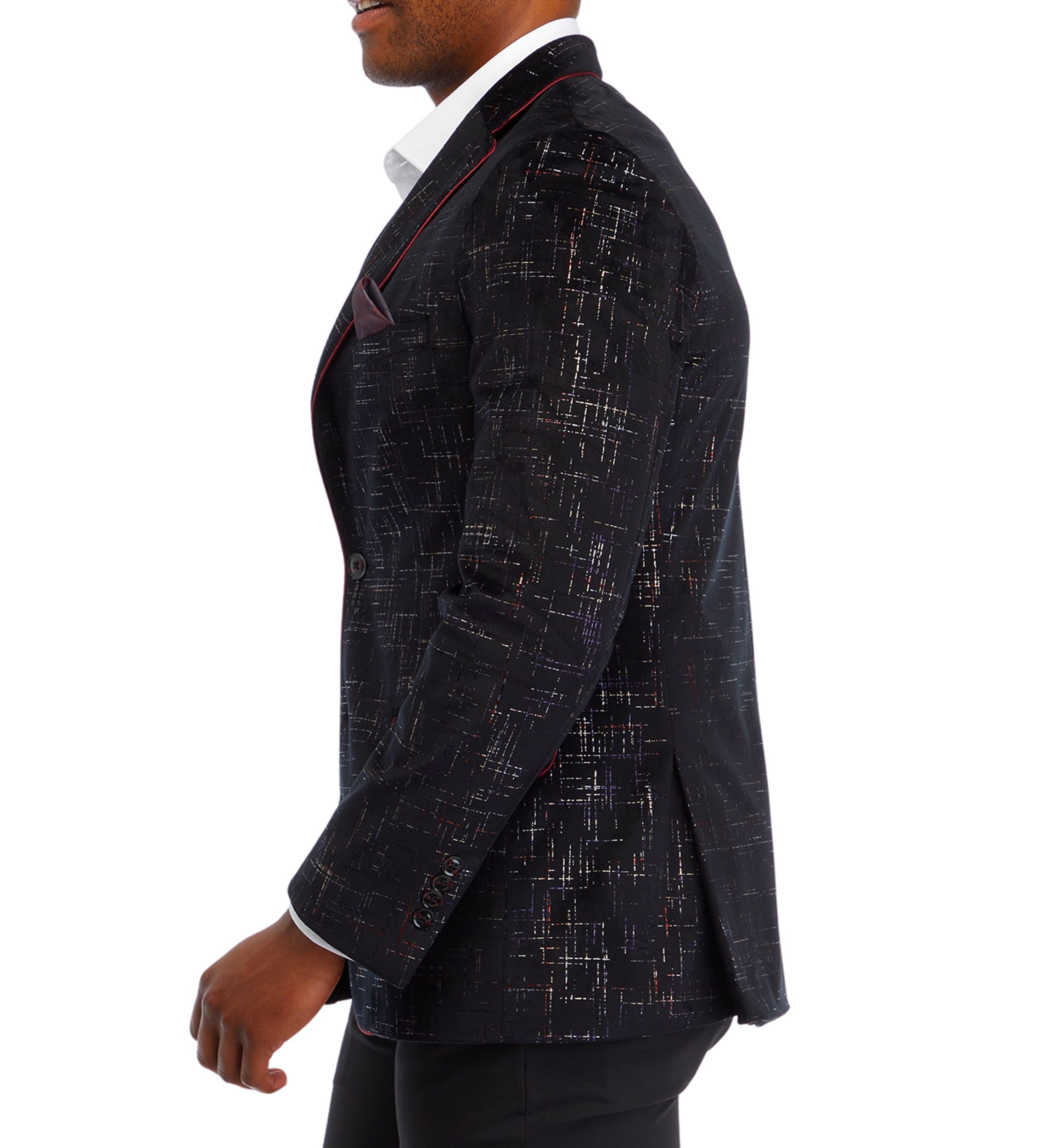 Formal Black Pattern Sport Coat 