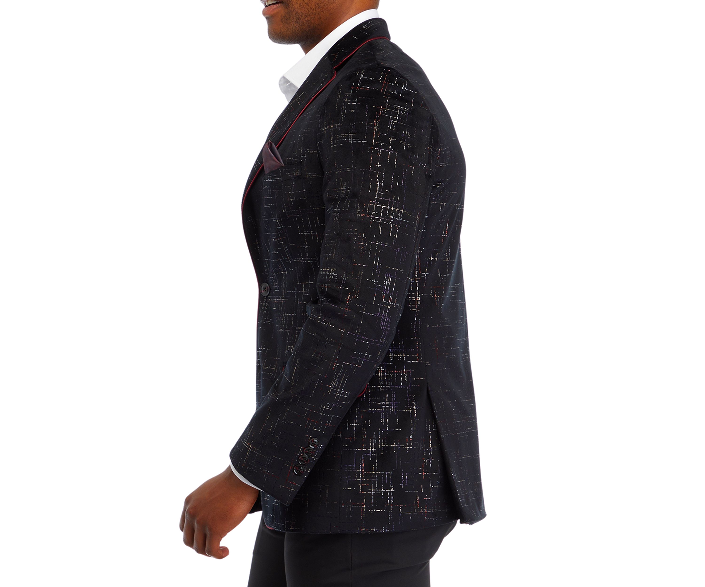 Formal Black Pattern Sport Coat 