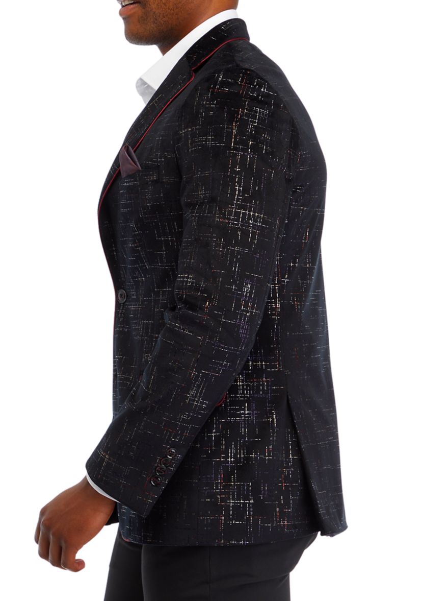 Formal Black Pattern Sport Coat 