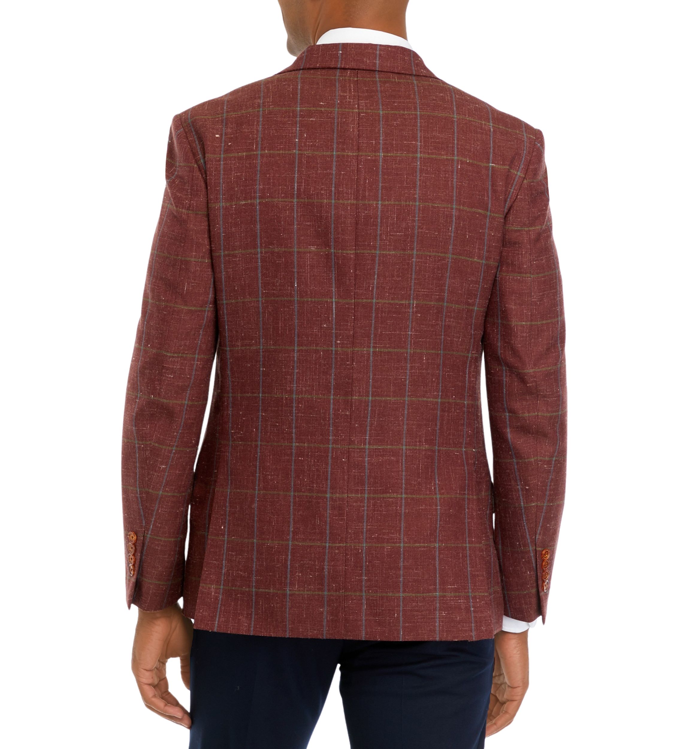 Brick Windowpane Sport Coat