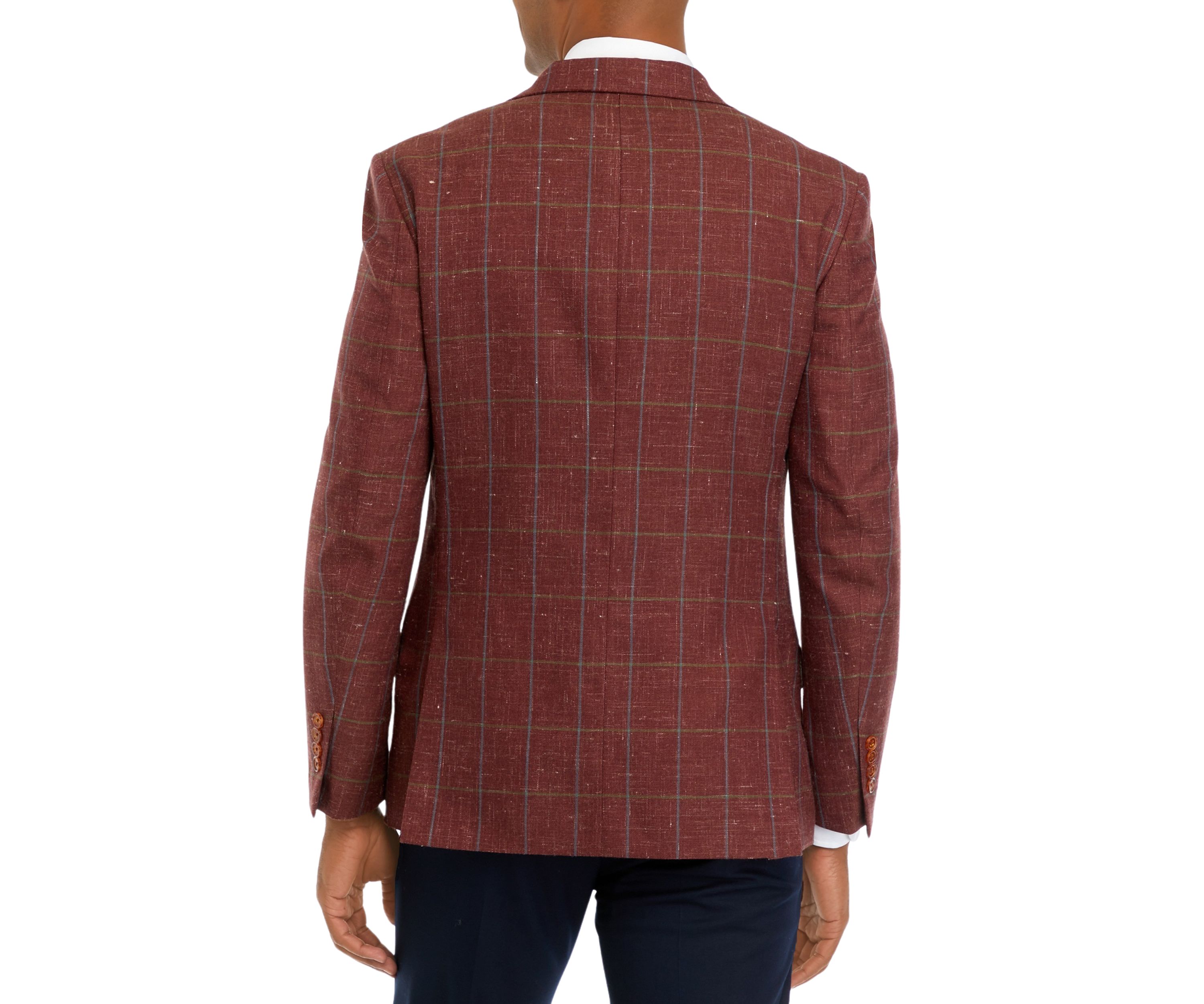 Brick Windowpane Sport Coat