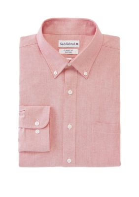 Lee Men's Solid Light Pink Shirts (Slim)