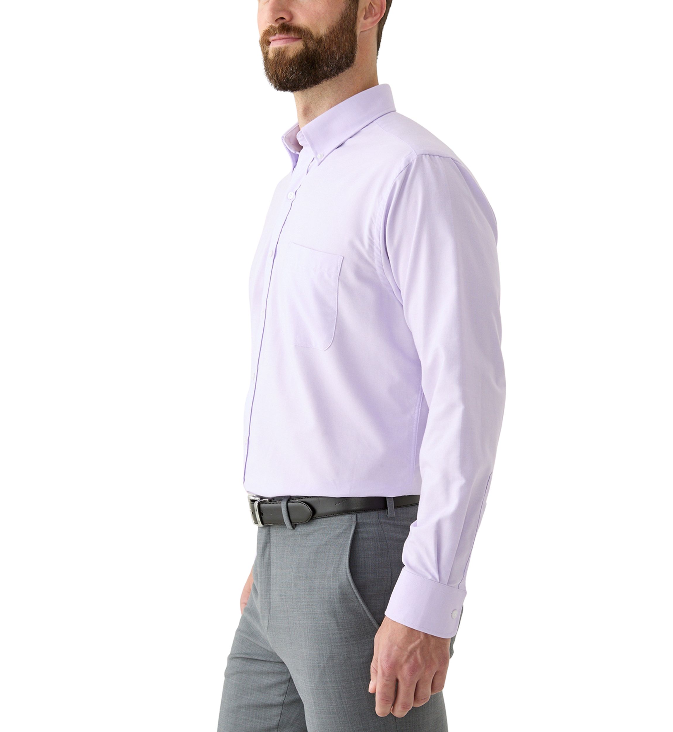 Mens Long Sleeve Button Down Dress Shirt 