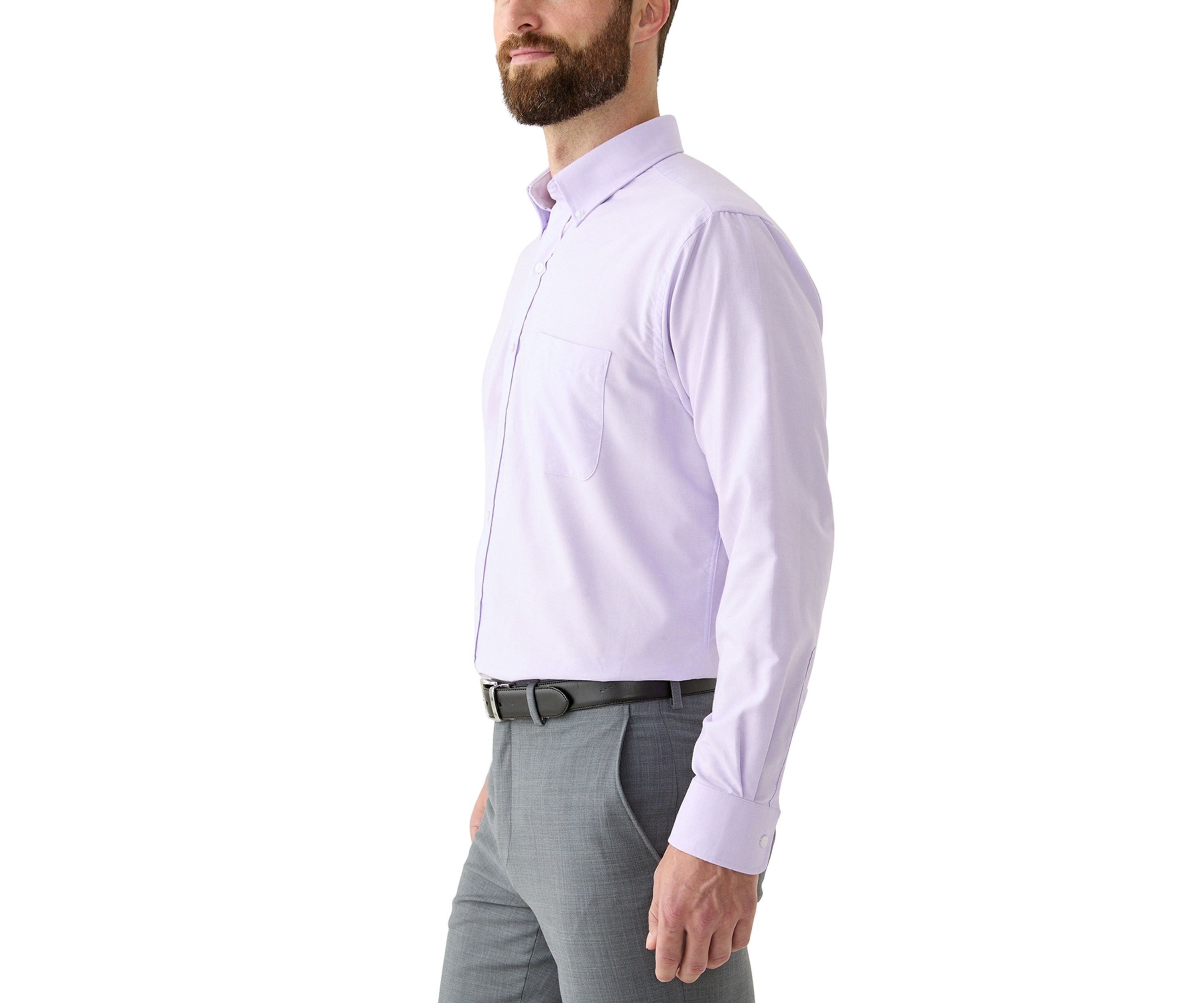 Mens Long Sleeve Button Down Dress Shirt 