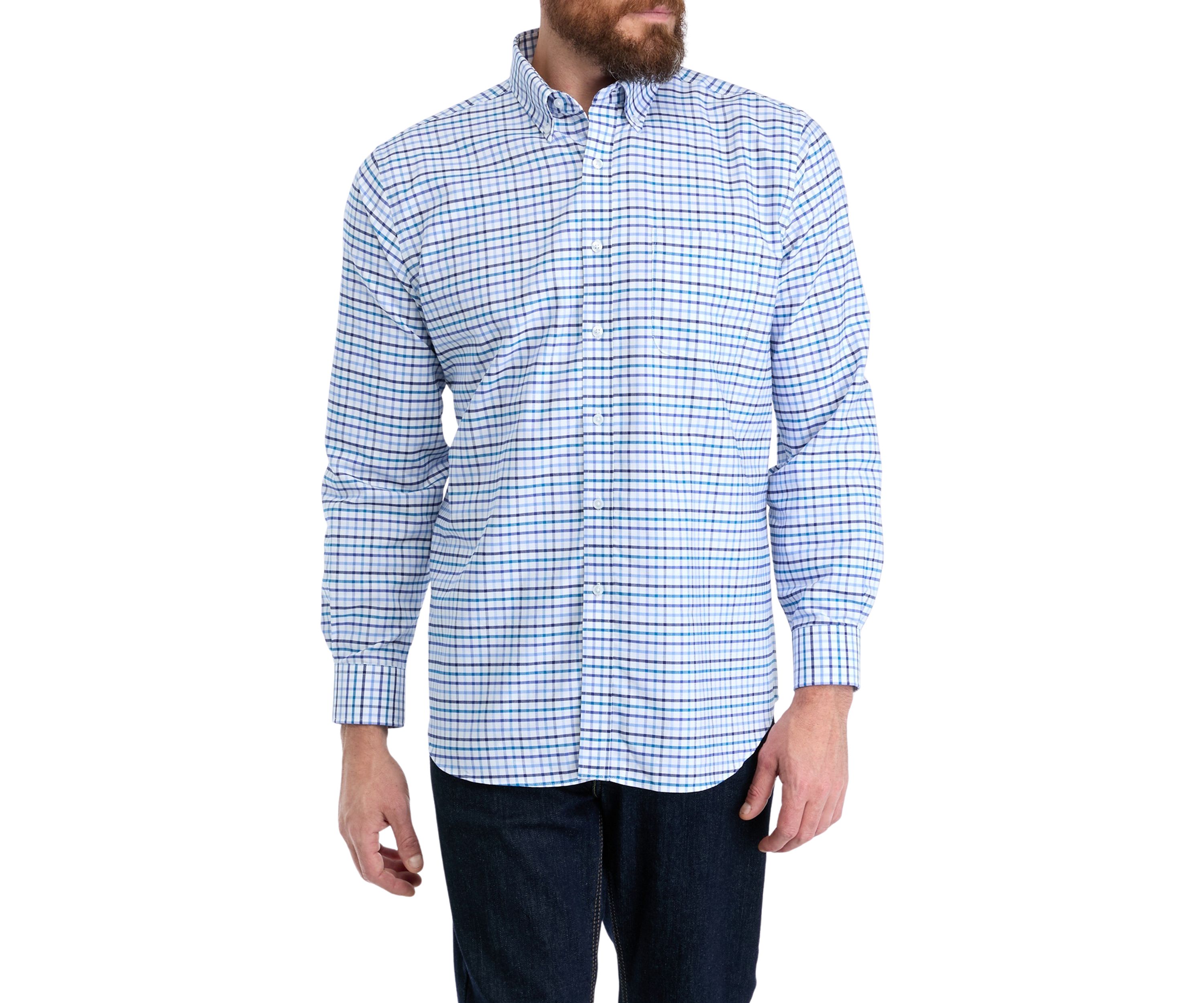 Multi Plaid Dress Shirt 