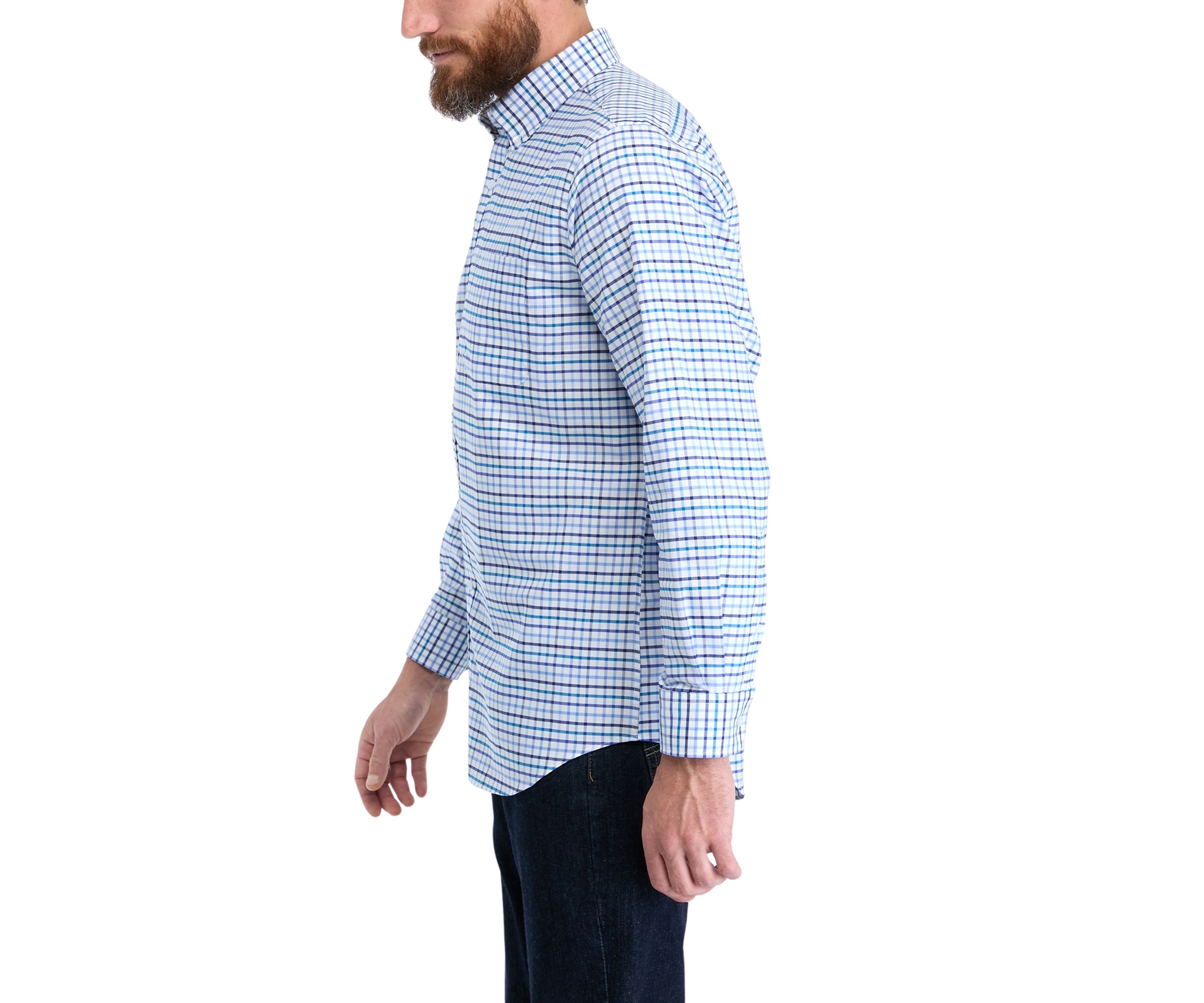 Multi Plaid Dress Shirt 