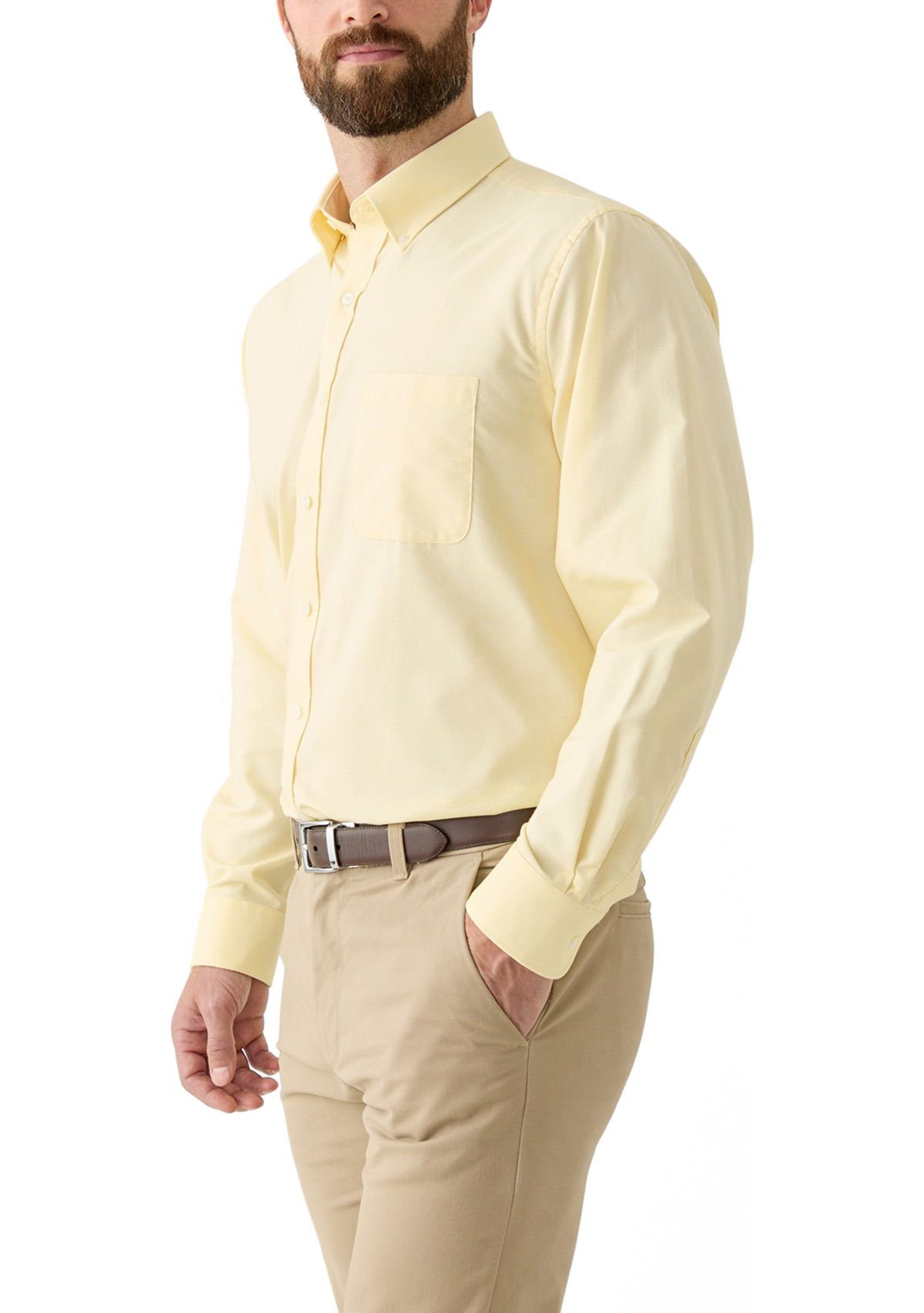  Mens Long Sleeve Button Down Dress Shirt 