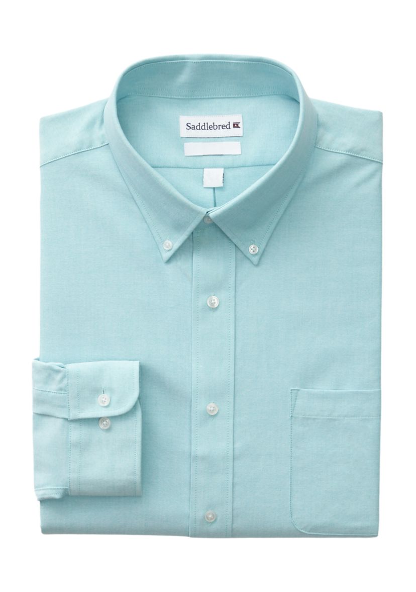Mens Big Solid Oxford Button Down Shirt