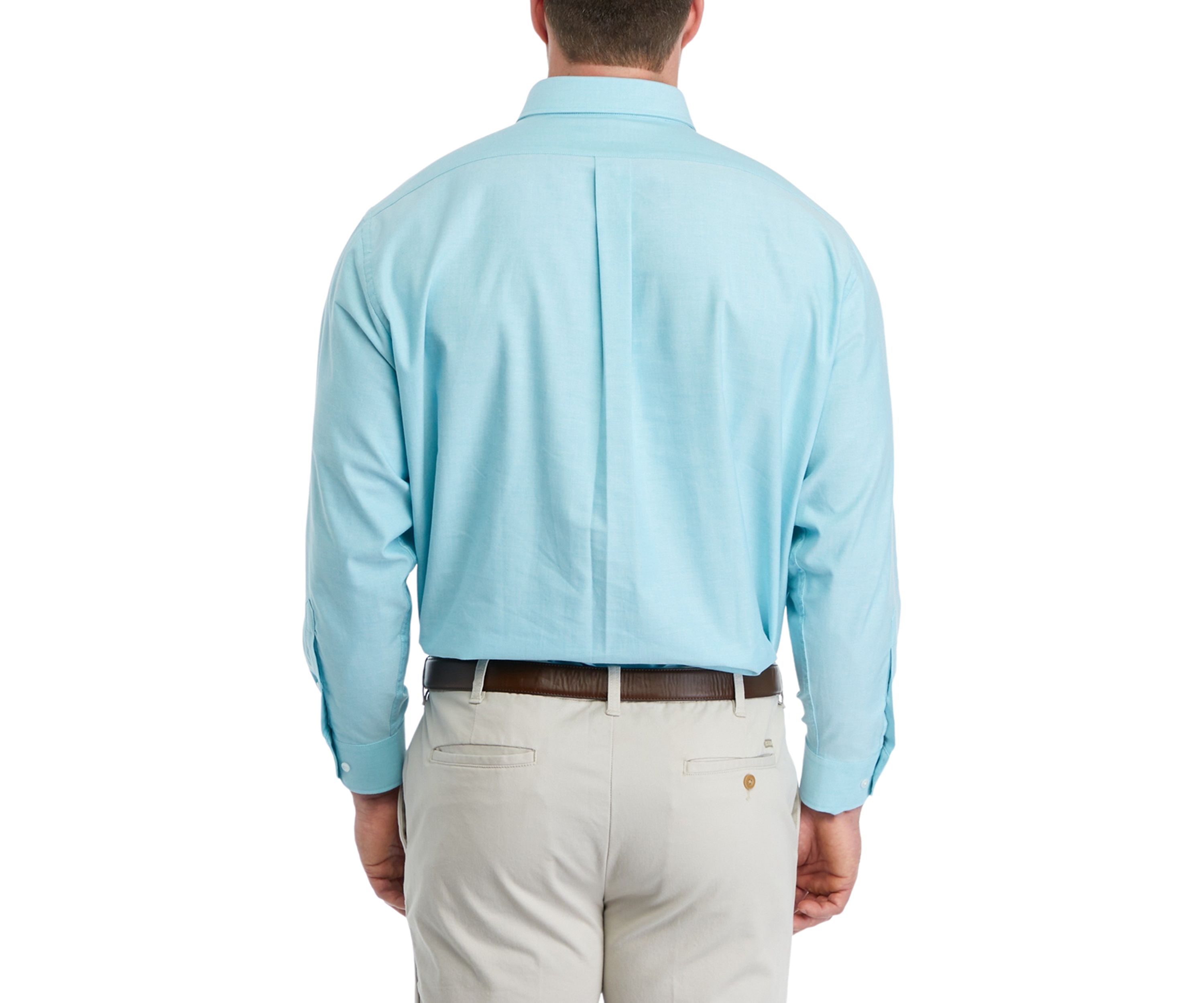 Mens Big Solid Oxford Button Down Shirt