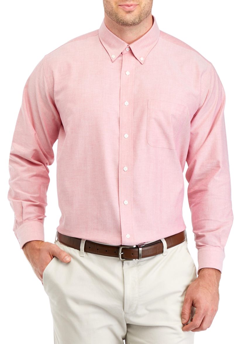 Mens Big Button Down Collar Oxford Shirt