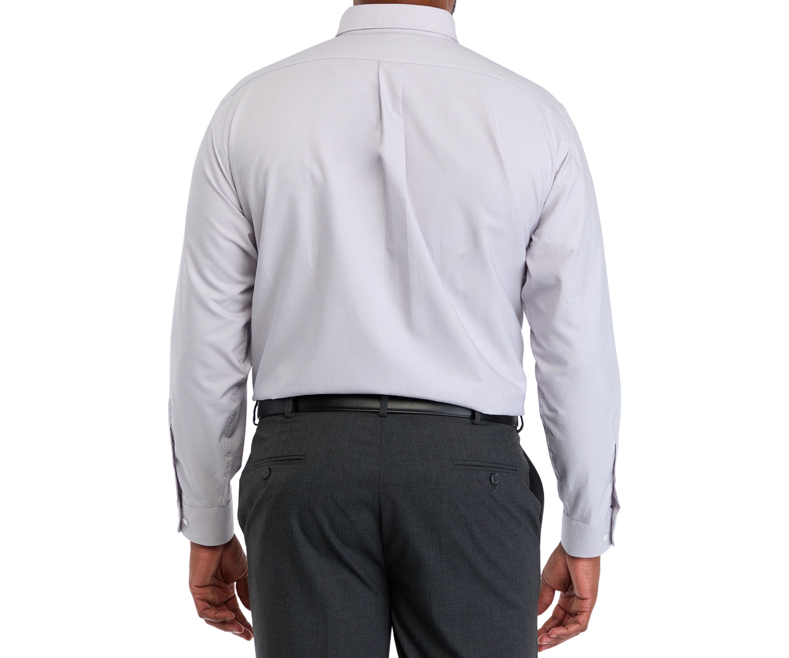   Mens Big Fashion Solid Dress Shirt 