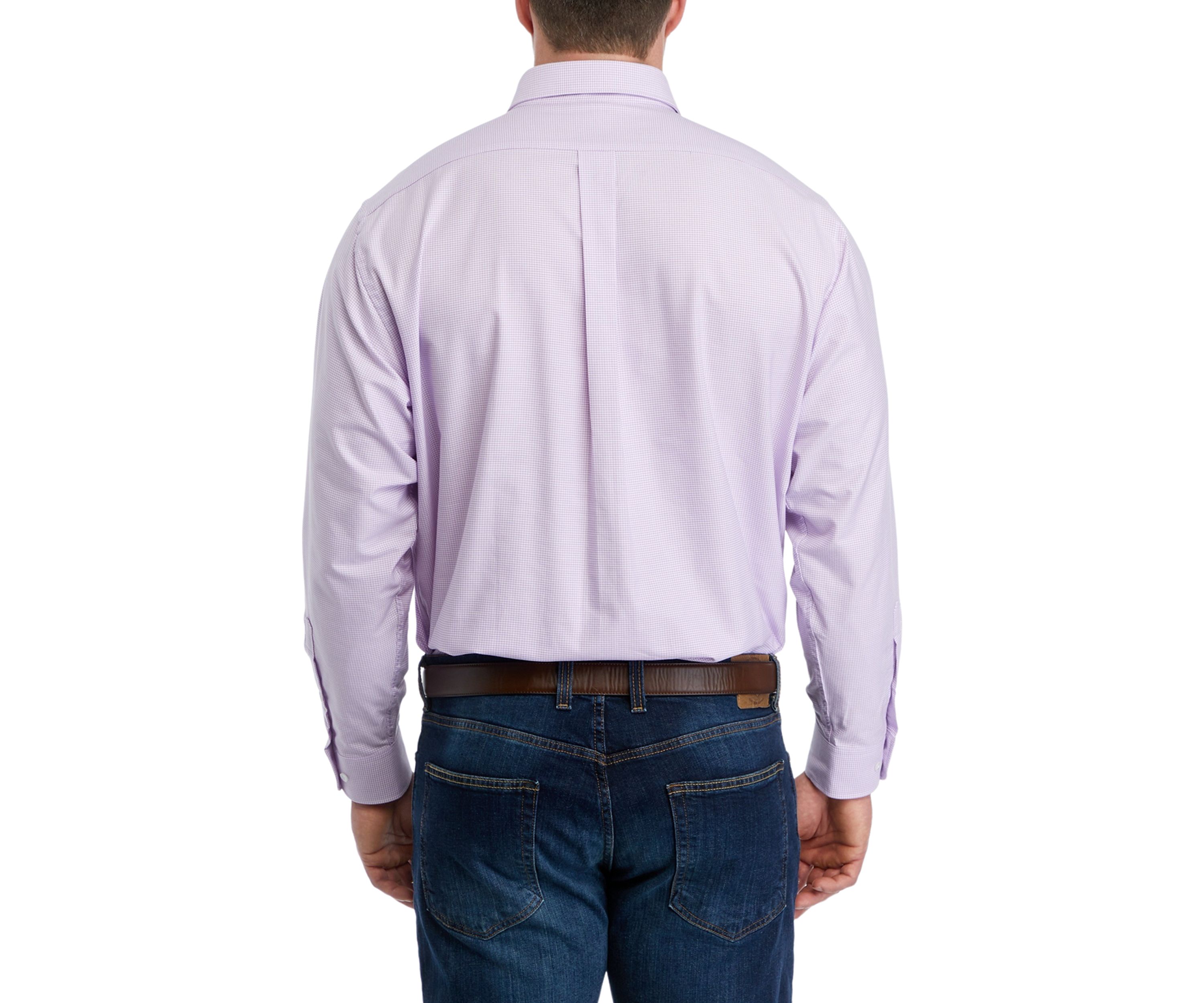 Mens Tall Plaid Oxford Shirt