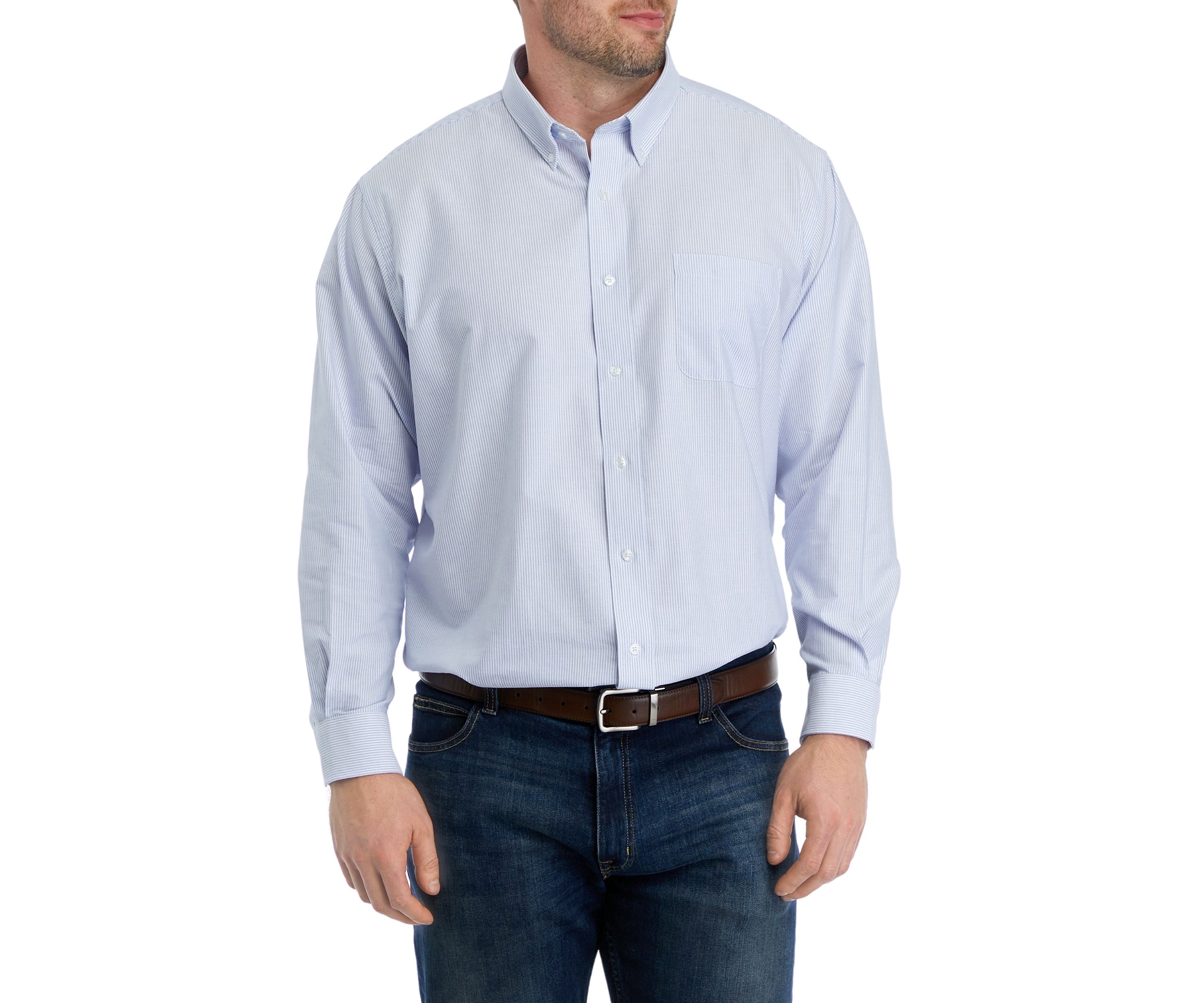 Mens Tall Striped Oxford Shirt