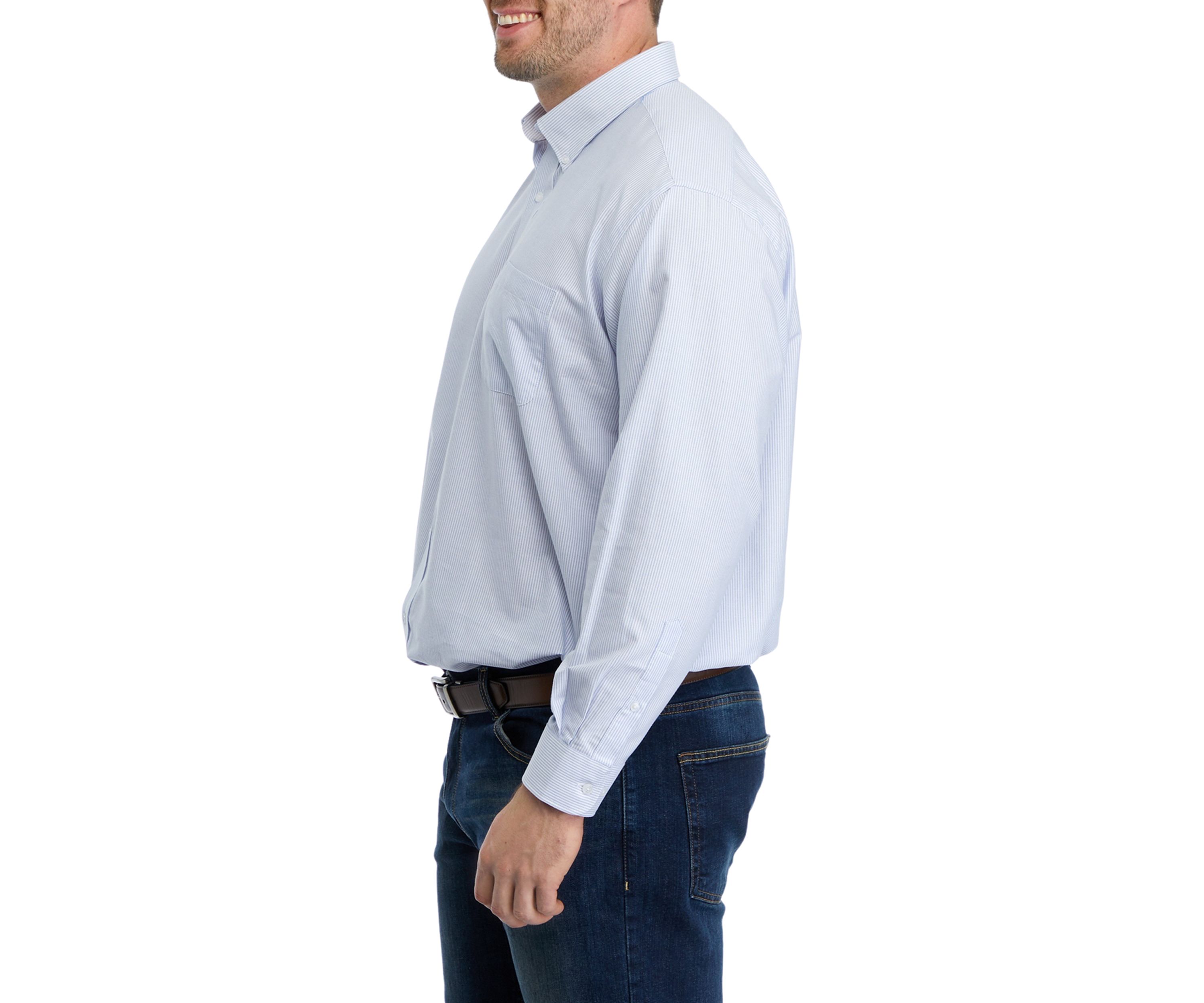 Mens Tall Striped Oxford Shirt