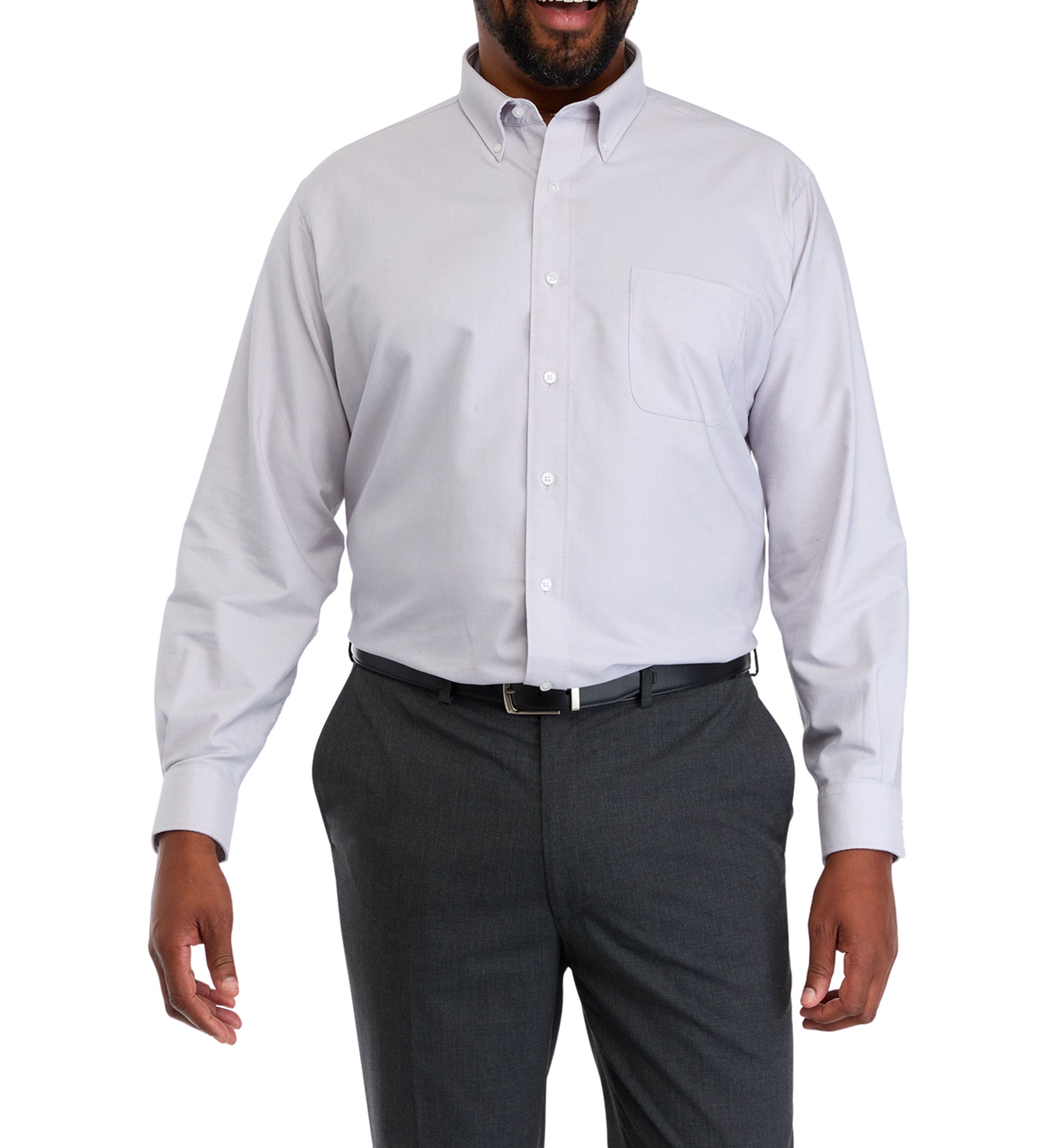 Mens Tall  Fashion Solid Dress Shirt