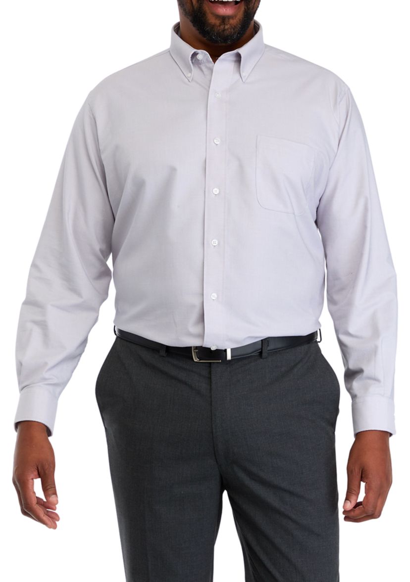 Mens Tall  Fashion Solid Dress Shirt