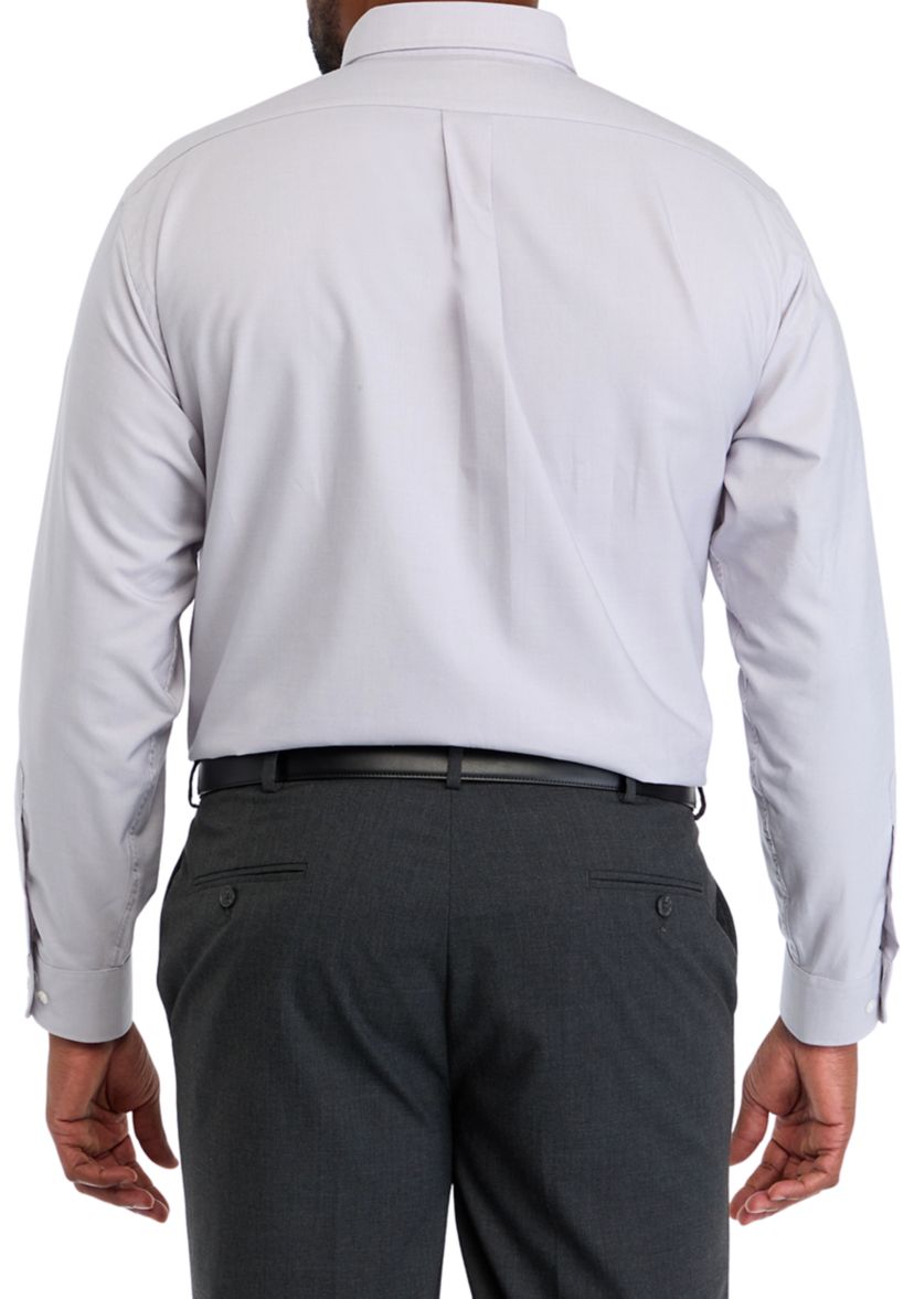 Mens Tall  Fashion Solid Dress Shirt