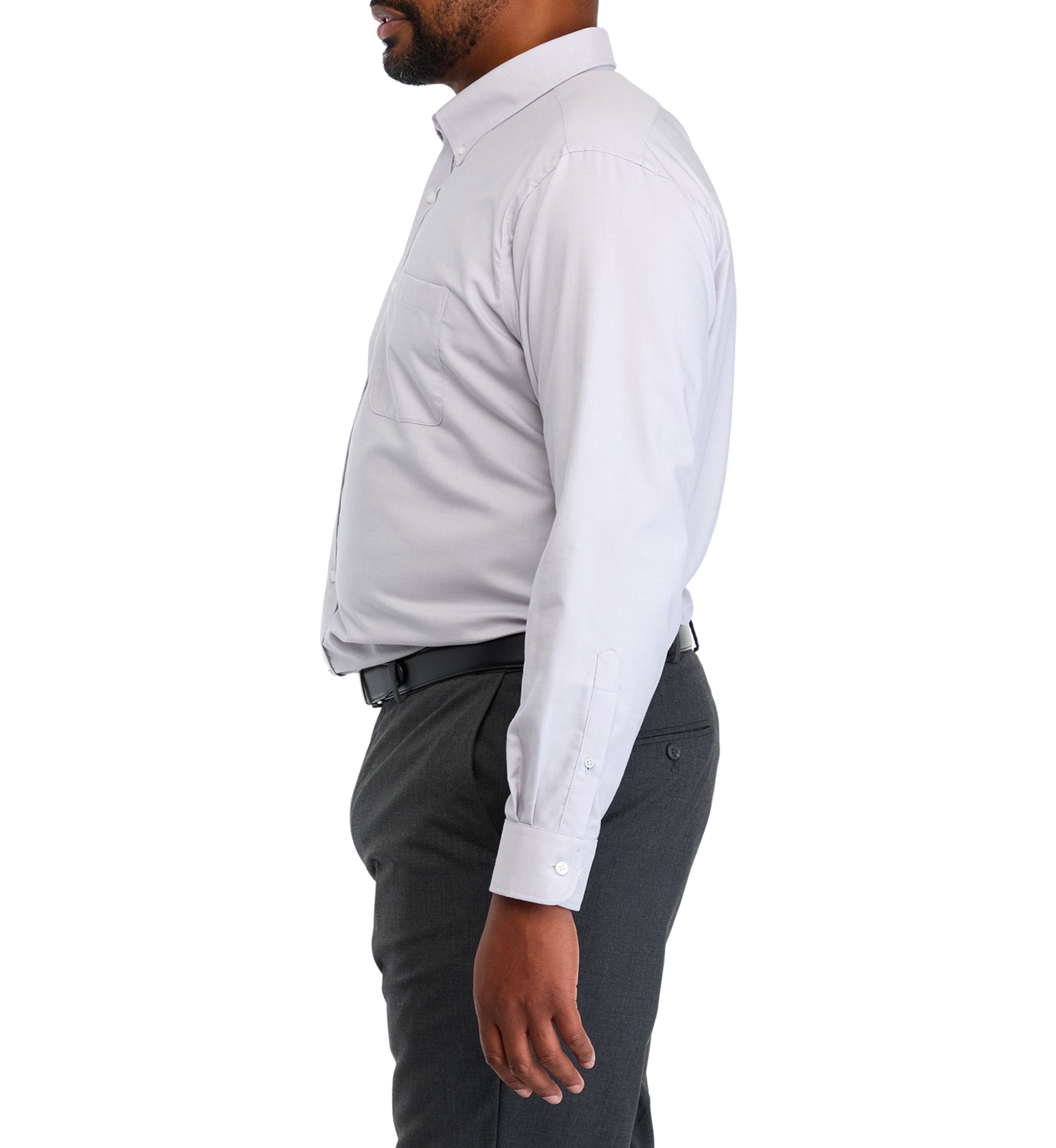 Mens Tall  Fashion Solid Dress Shirt