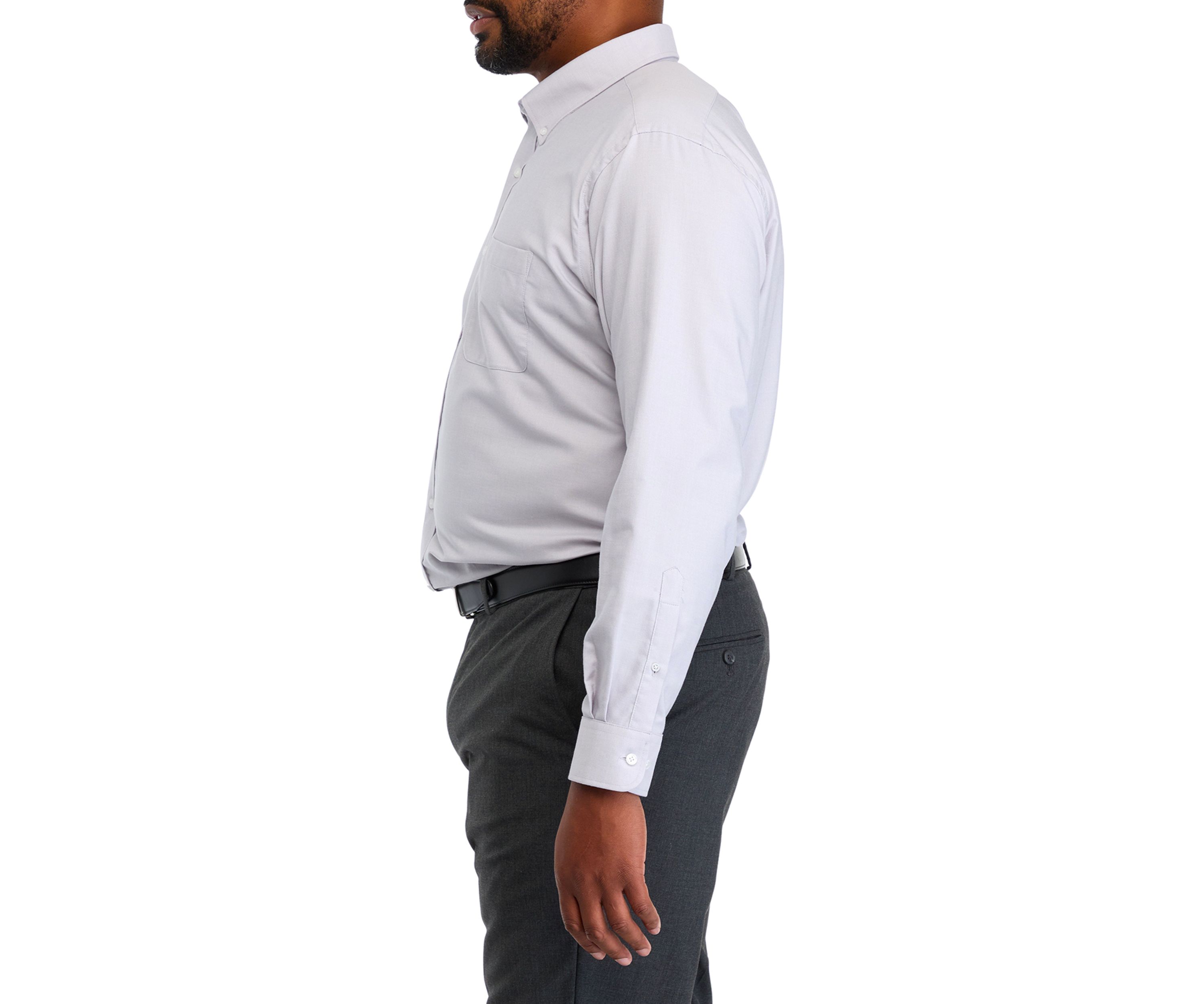 Mens Tall  Fashion Solid Dress Shirt