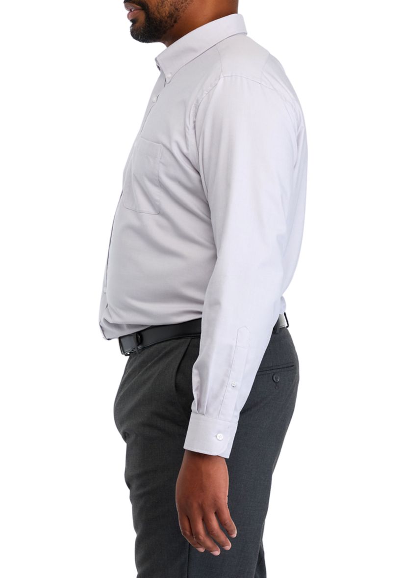 Mens Tall  Fashion Solid Dress Shirt