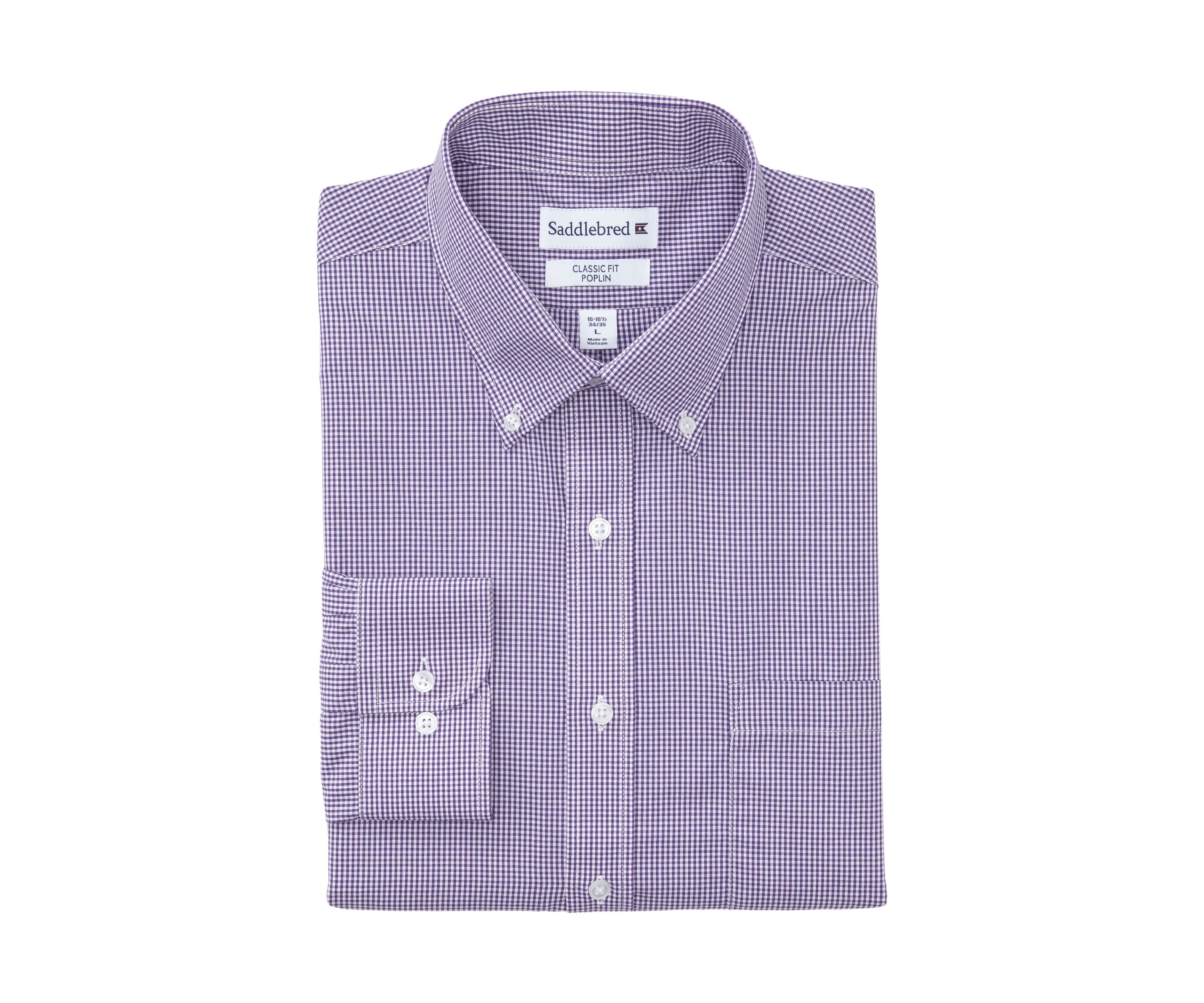 Purple Poplin Button Down Shirt