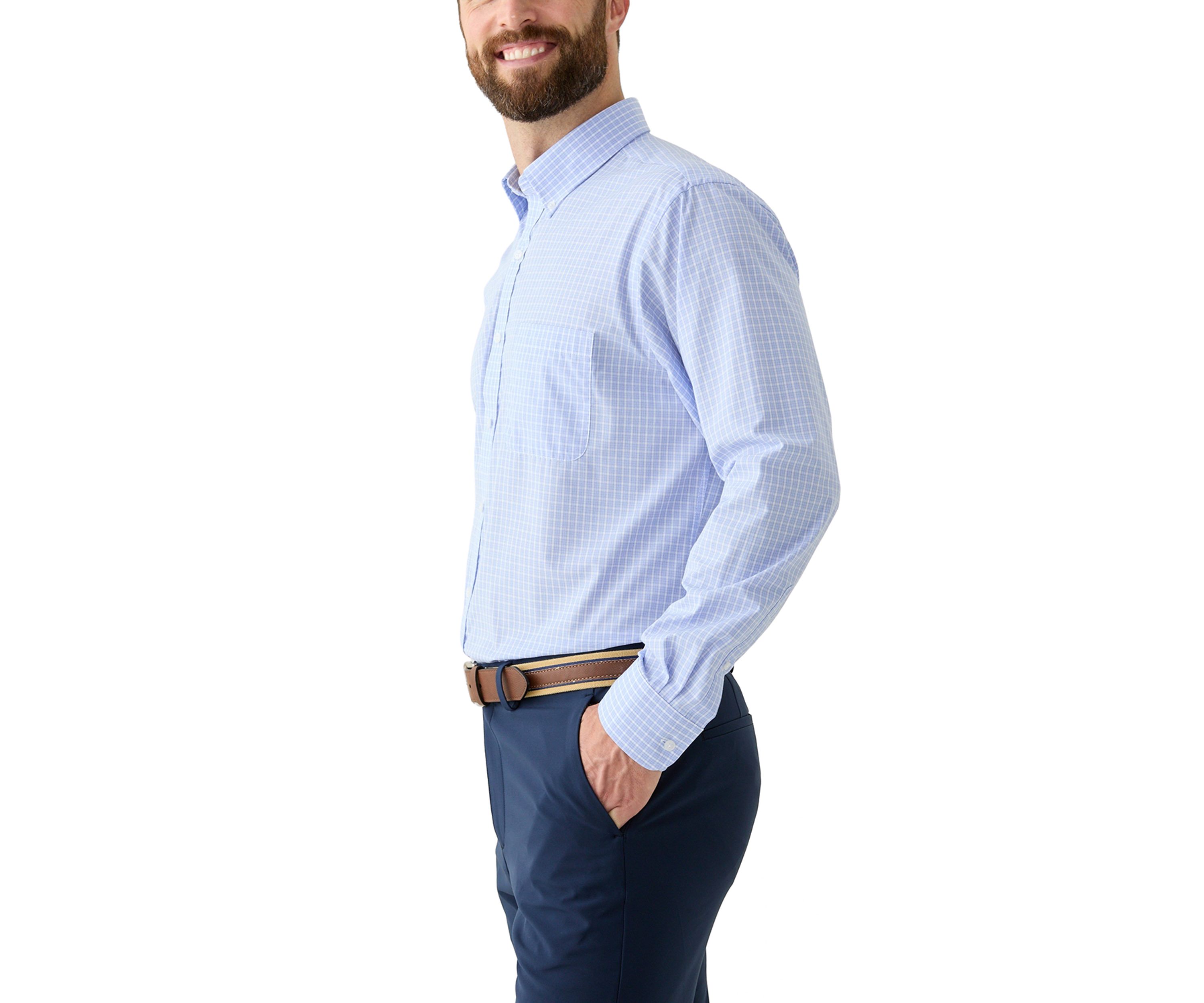 	  Mens Long Sleeve Button Down Dress Shirt 