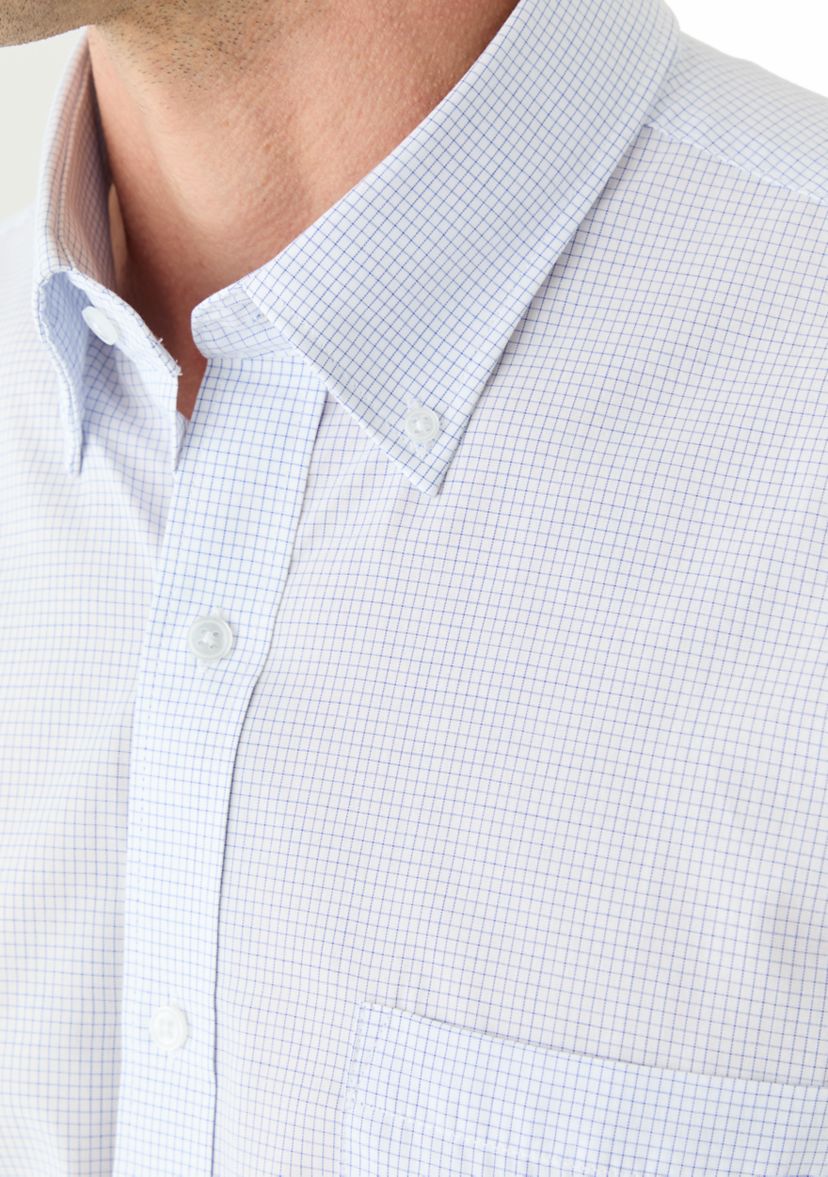 Grid Printed Button Down Shirt