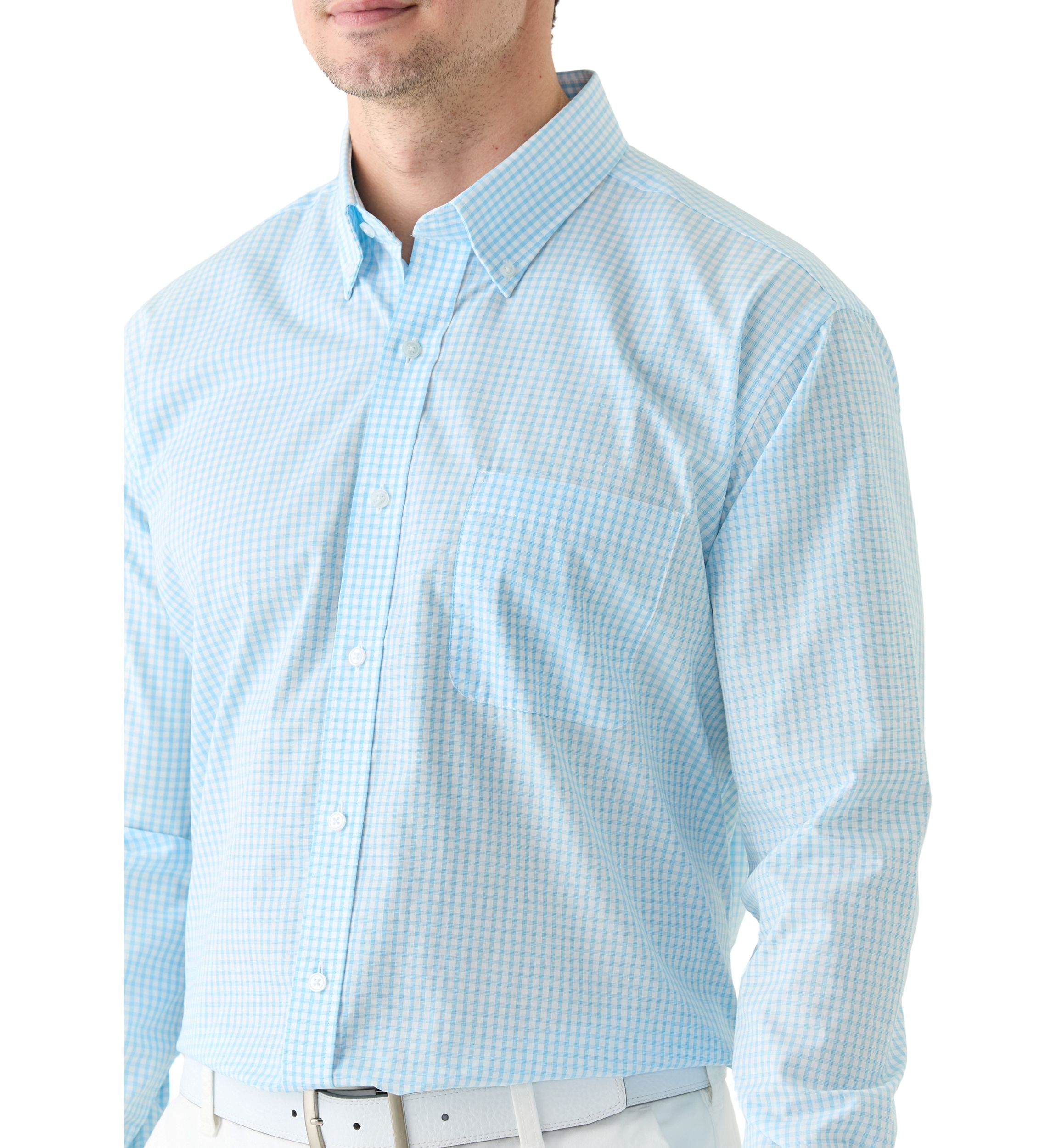 Long Sleeve Checkered Dress Shirt 