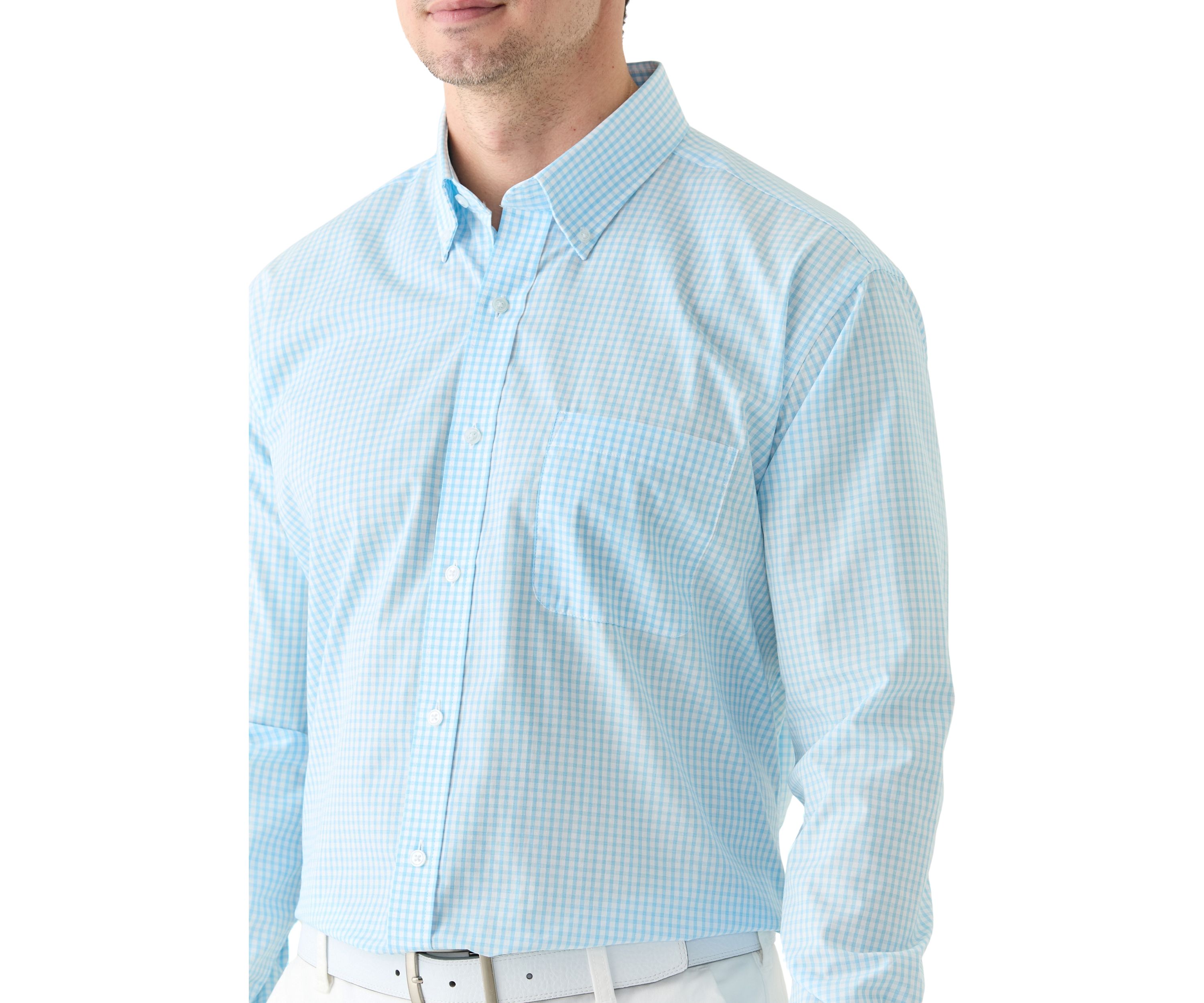 Long Sleeve Checkered Dress Shirt 