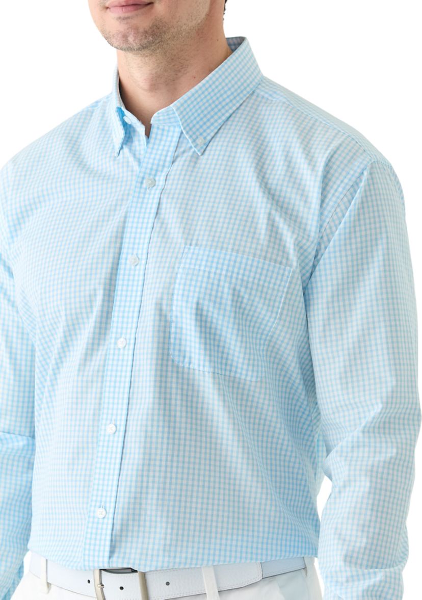 Long Sleeve Checkered Dress Shirt 