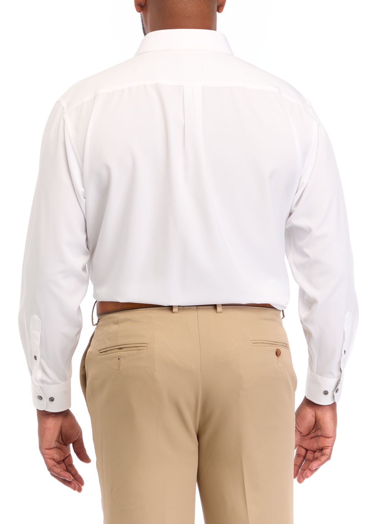 Big & Tall Stretch Solid Contrast Shirt