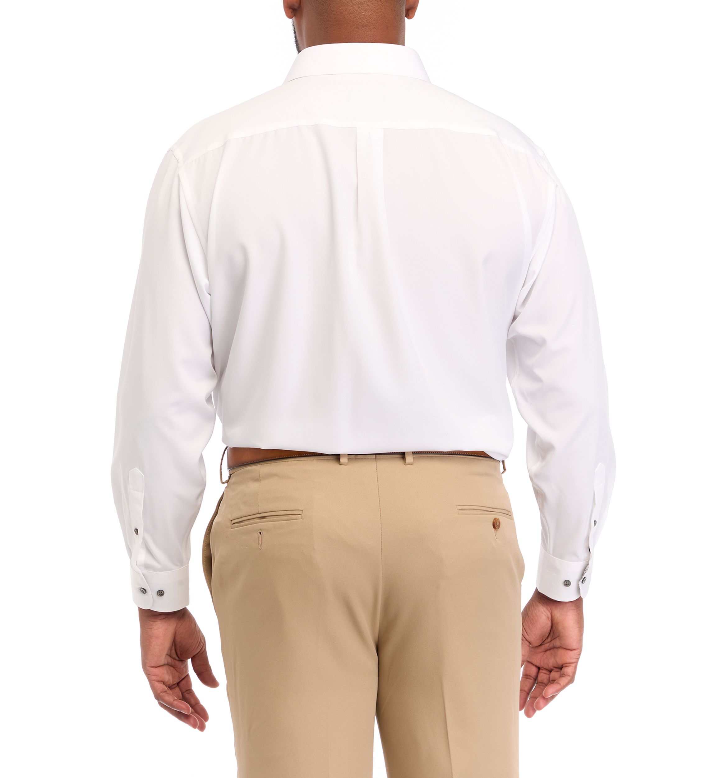 Big & Tall Stretch Solid Contrast Shirt