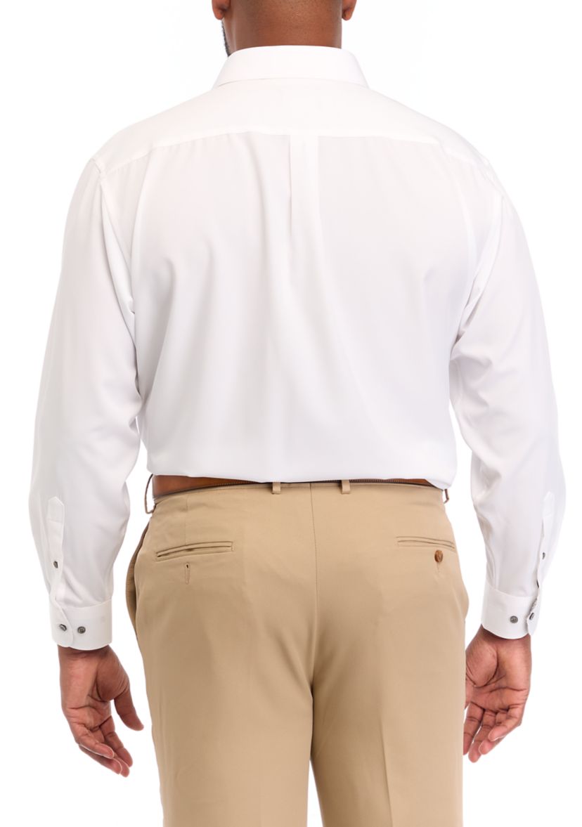 Big & Tall Stretch Solid Contrast Shirt