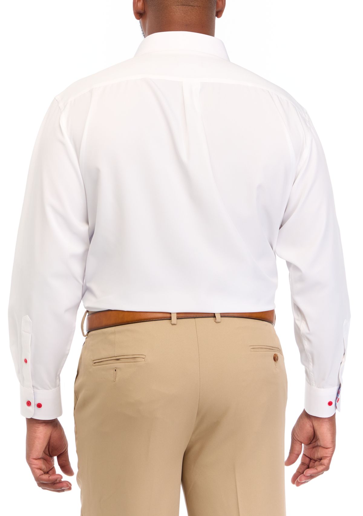 Big & Tall Stretch Solid Contrast Shirt