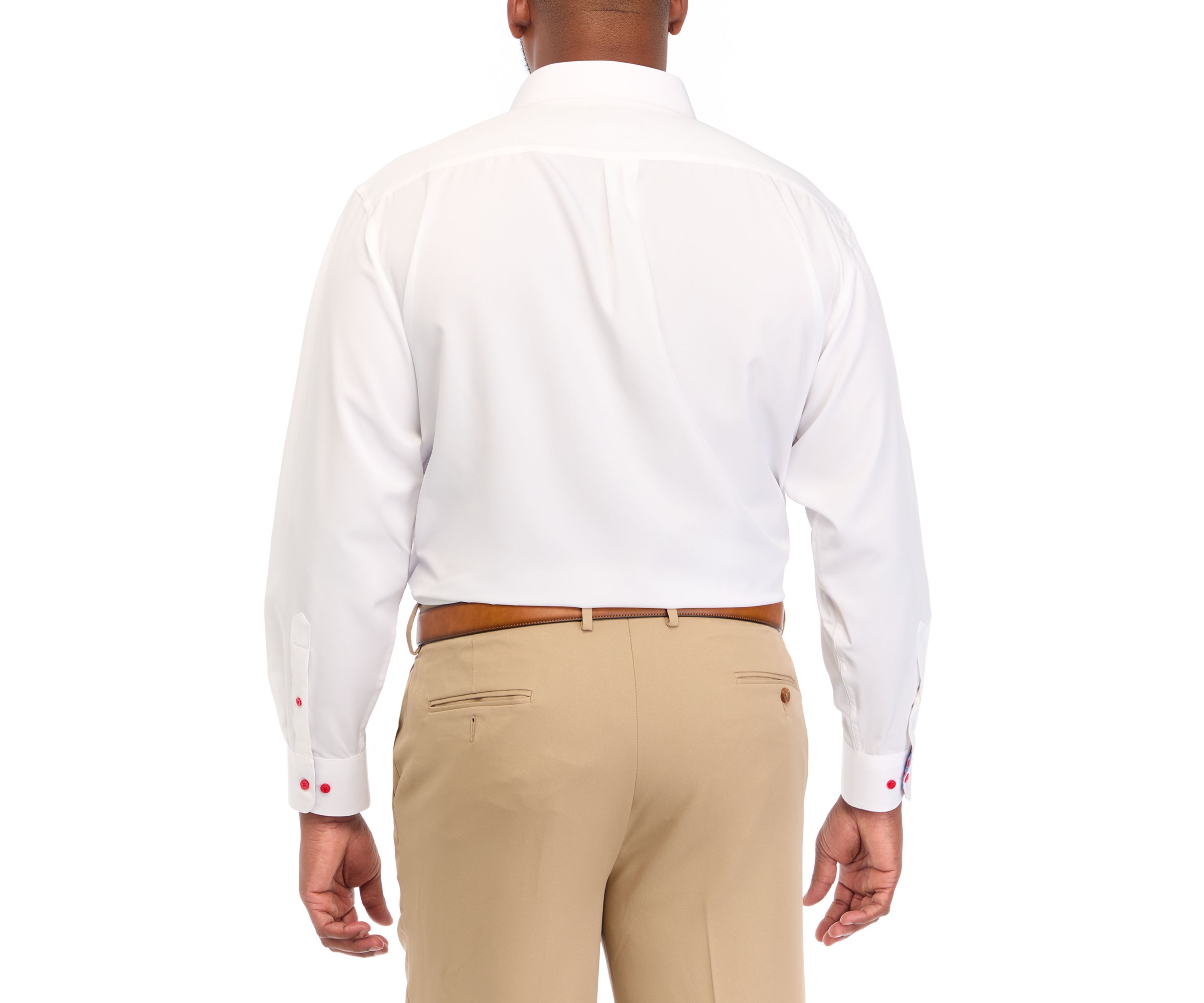 Big & Tall Stretch Solid Contrast Shirt