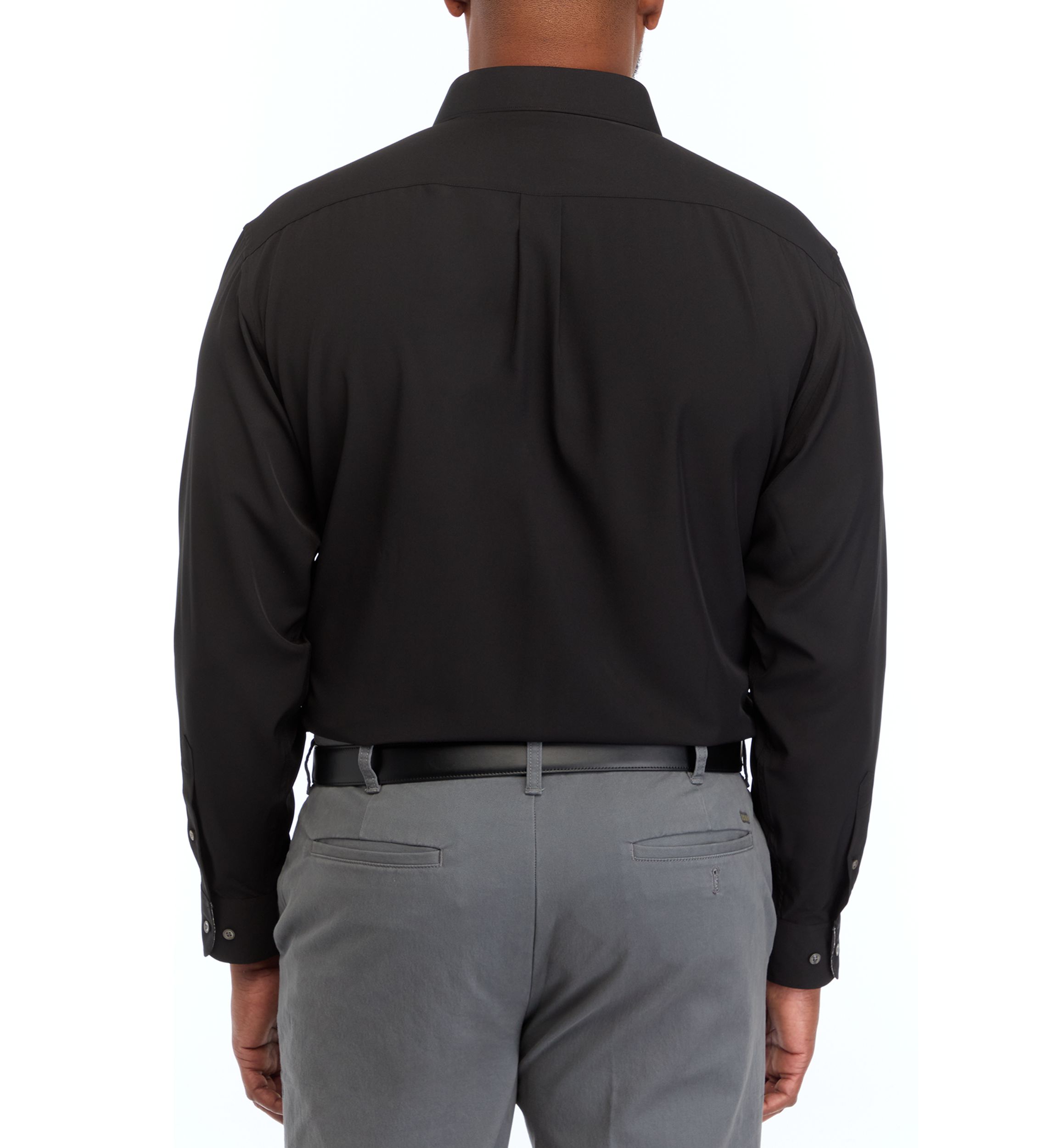 Mens Big Stretch Solid Contrast Shirt