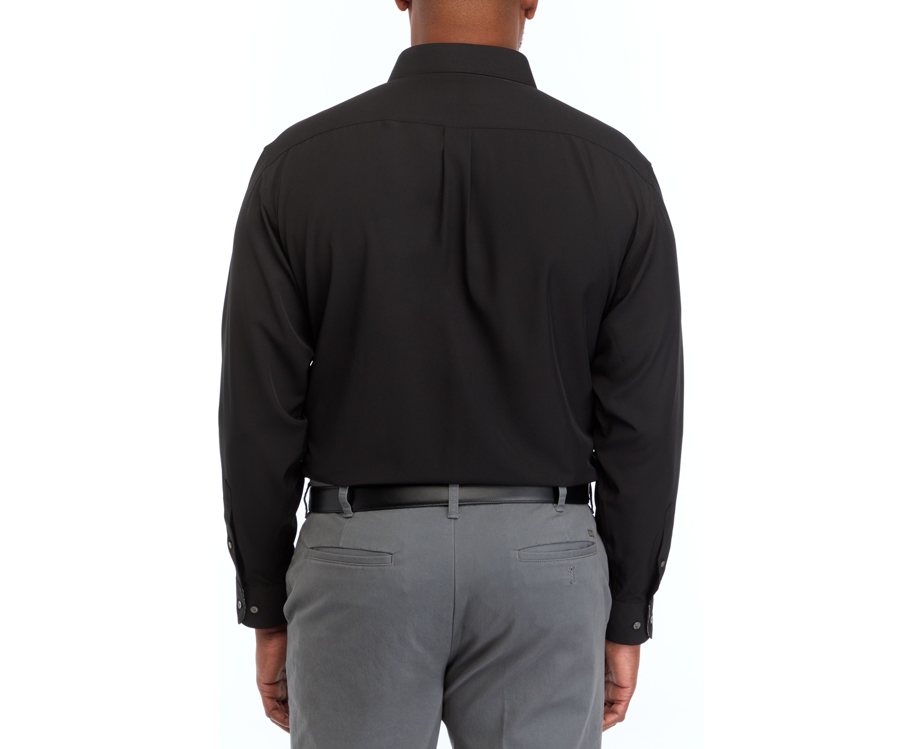Mens Big Stretch Solid Contrast Shirt