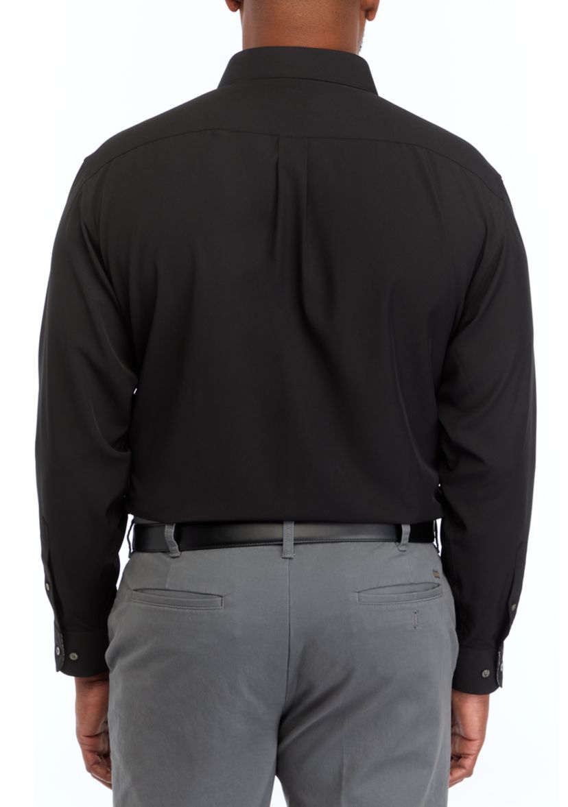 Mens Big Stretch Solid Contrast Shirt