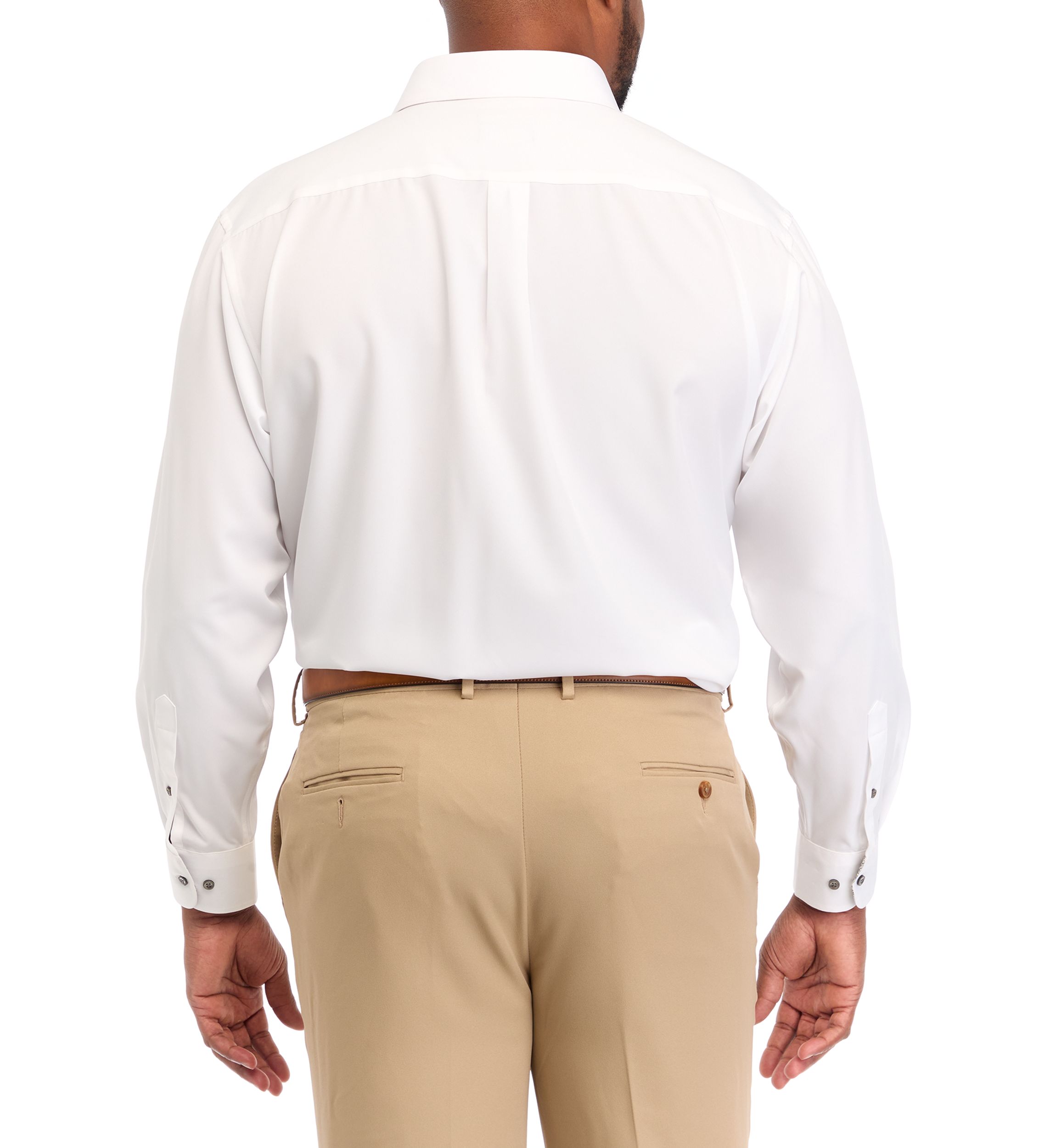 Mens Tall Stretch Solid Contrast Shirt