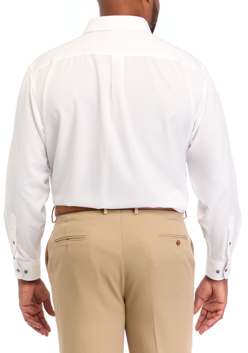 Mens Tall Stretch Solid Contrast Shirt