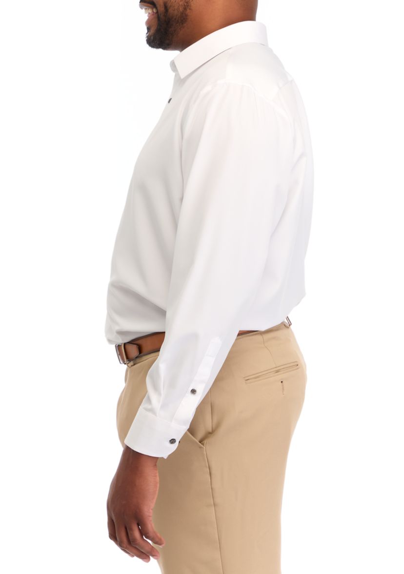 Mens Tall Stretch Solid Contrast Shirt