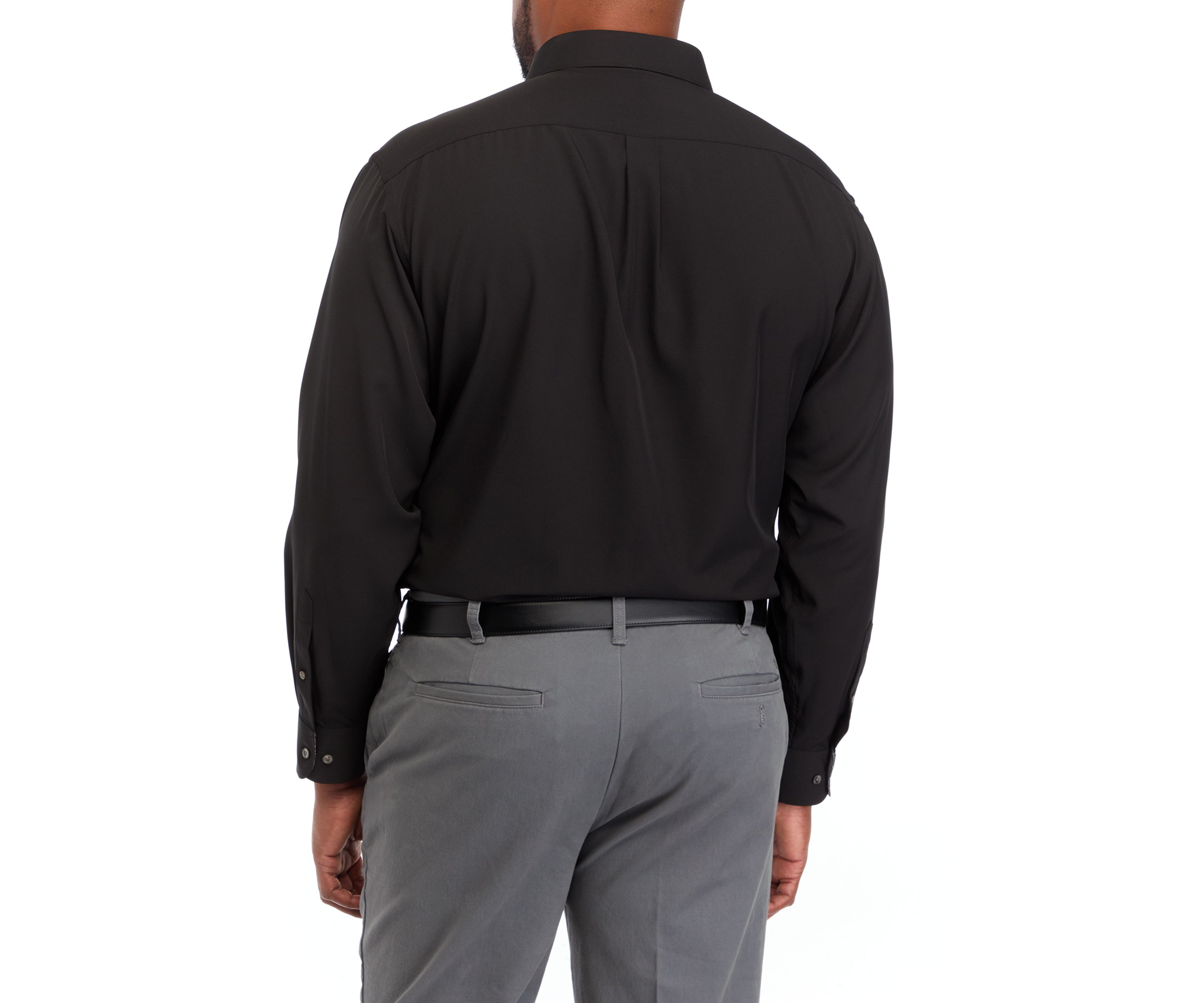 Big & Tall Stretch Solid Contrast Shirt