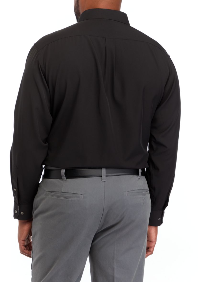 Big & Tall Stretch Solid Contrast Shirt