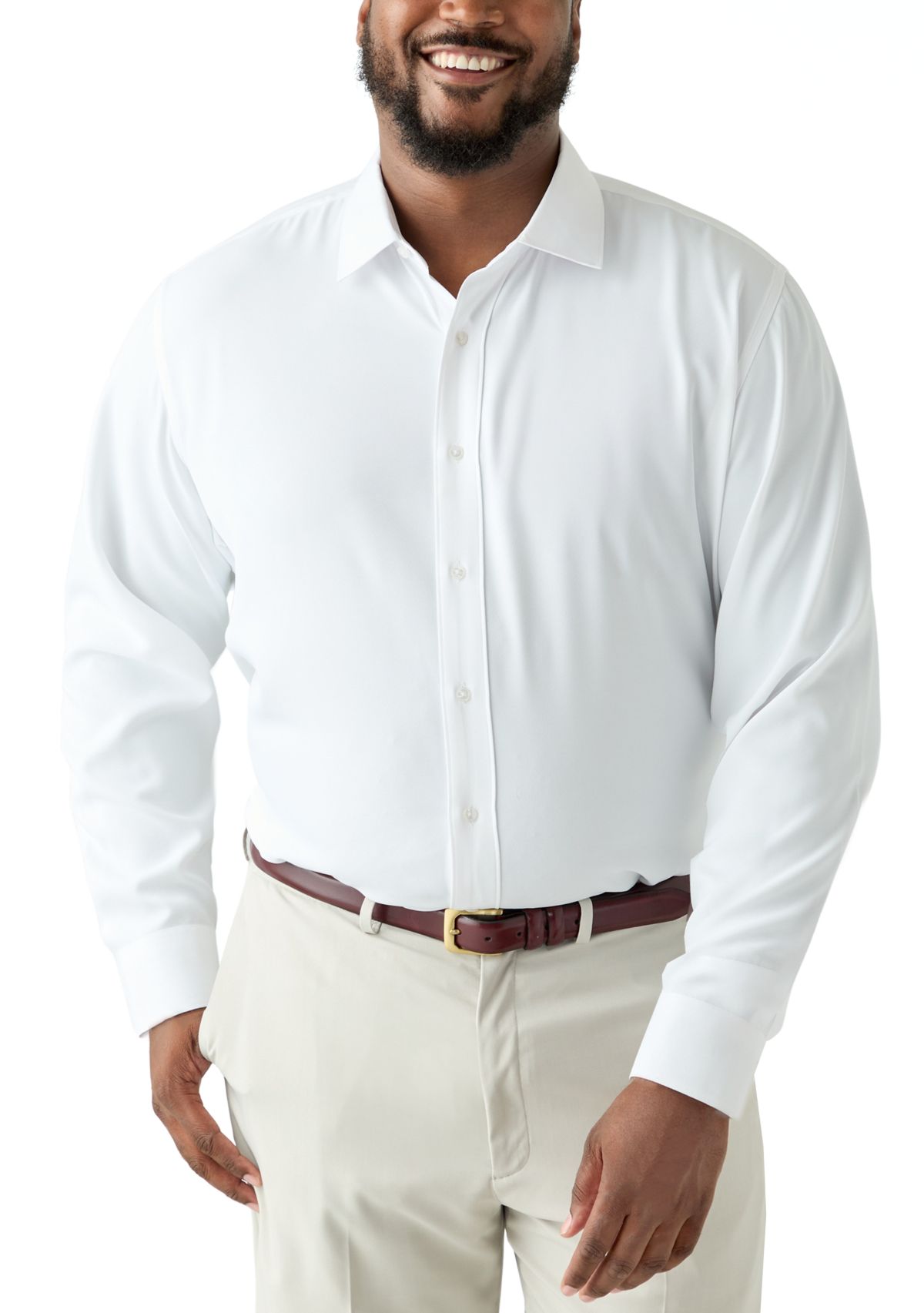 Big Twill Solid Performance Dress Shirt